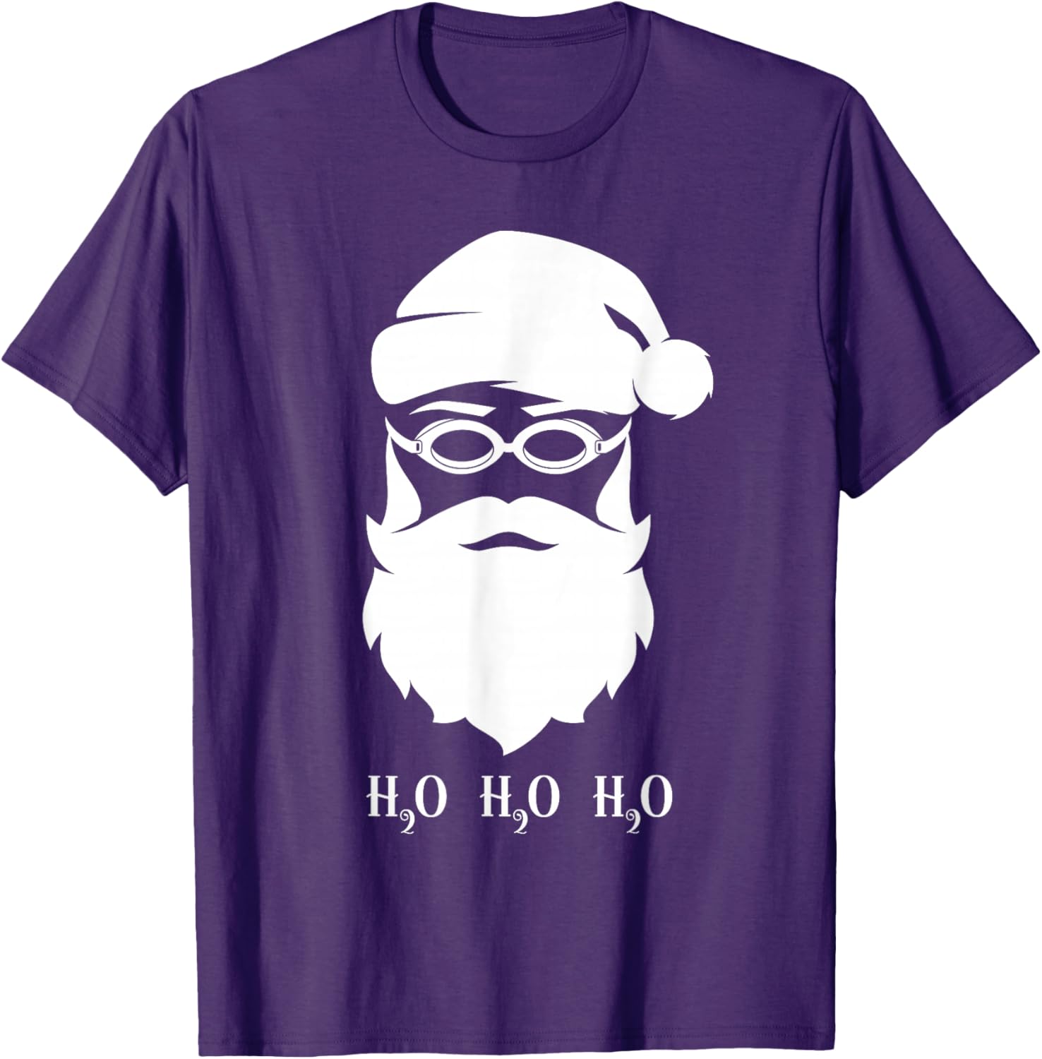 Funny Swimming Santa Claus H20 Swimmer Christmas T-Shirt for Holidays - 9
