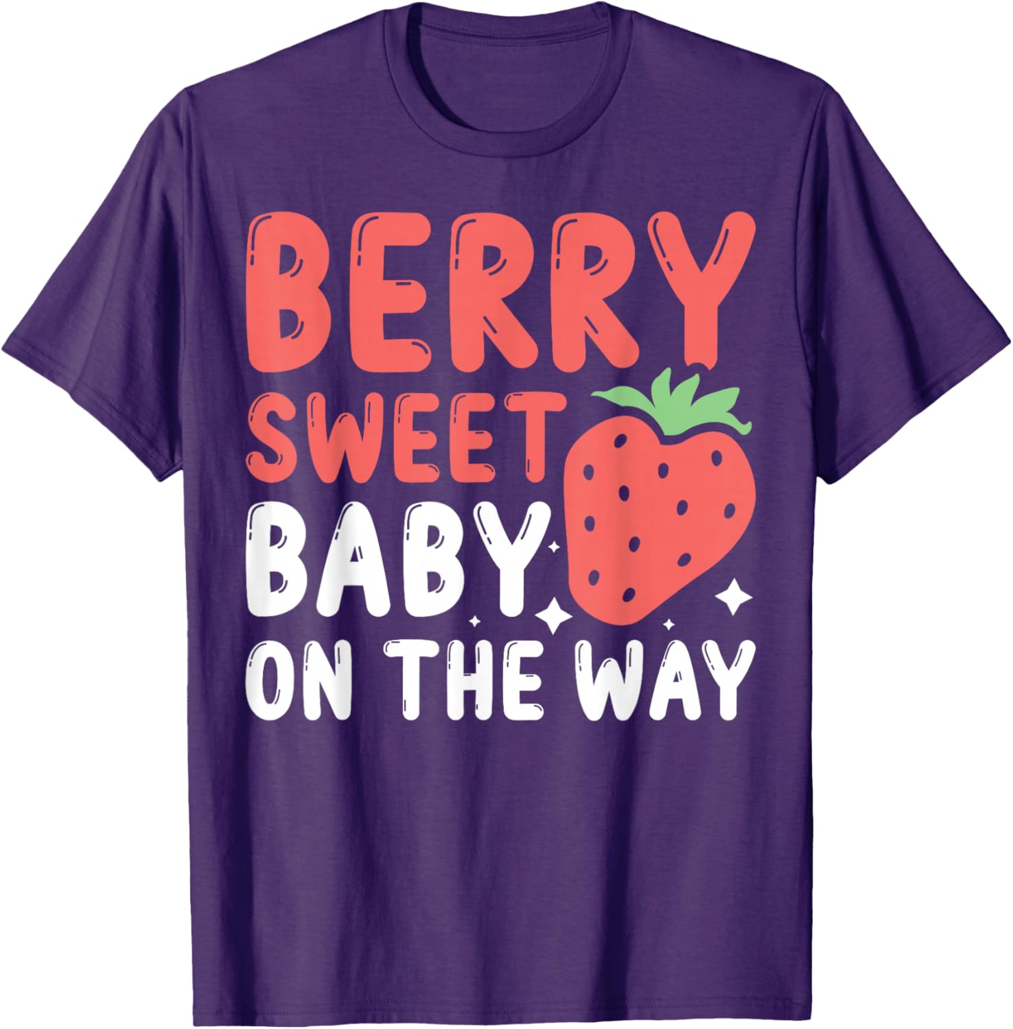 Berry Sweet Baby On The Way T-Shirt for Expecting Moms and Dads - 4