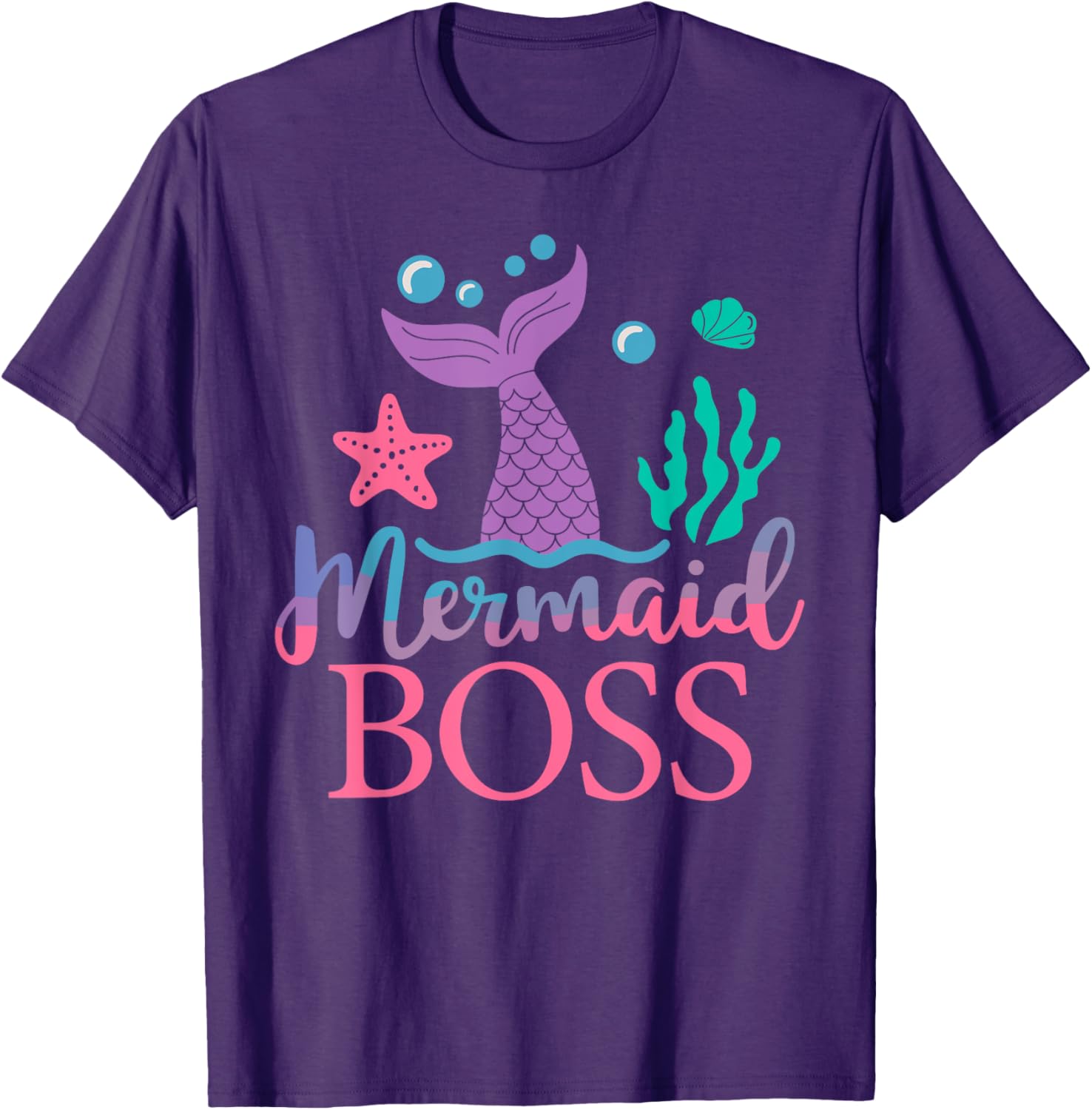 Boss of The Birthday Mermaid Family Matching T-Shirt for Party Fun - 8