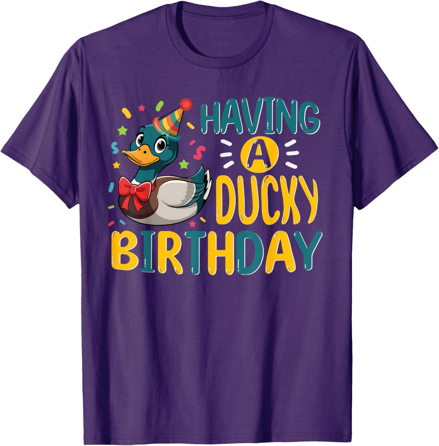 Adorable Kids Ducky Birthday T-Shirt for Boys Fun Mallard Duck Gift - 7