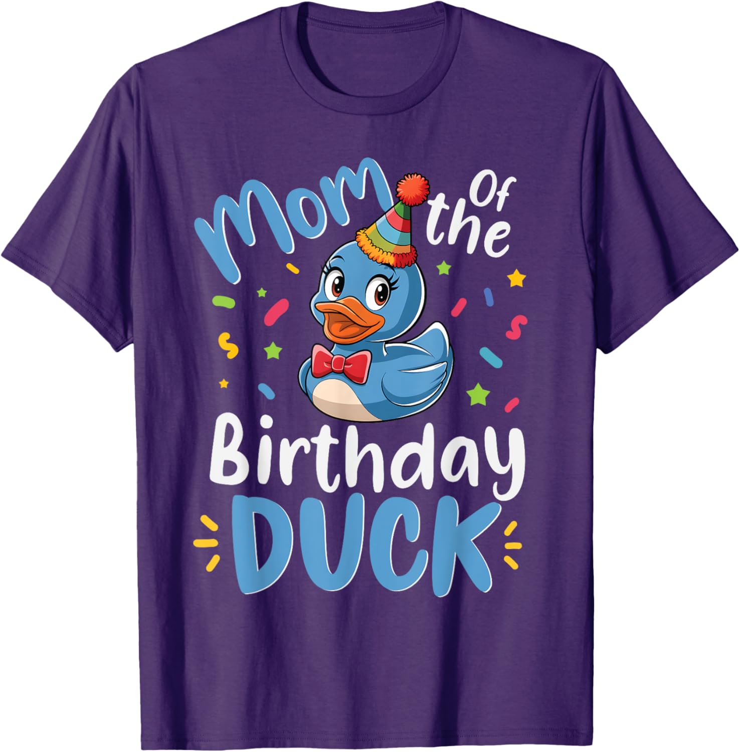 Blue Birthday Duck Family Matching T-Shirt for Mom and Kids - 3