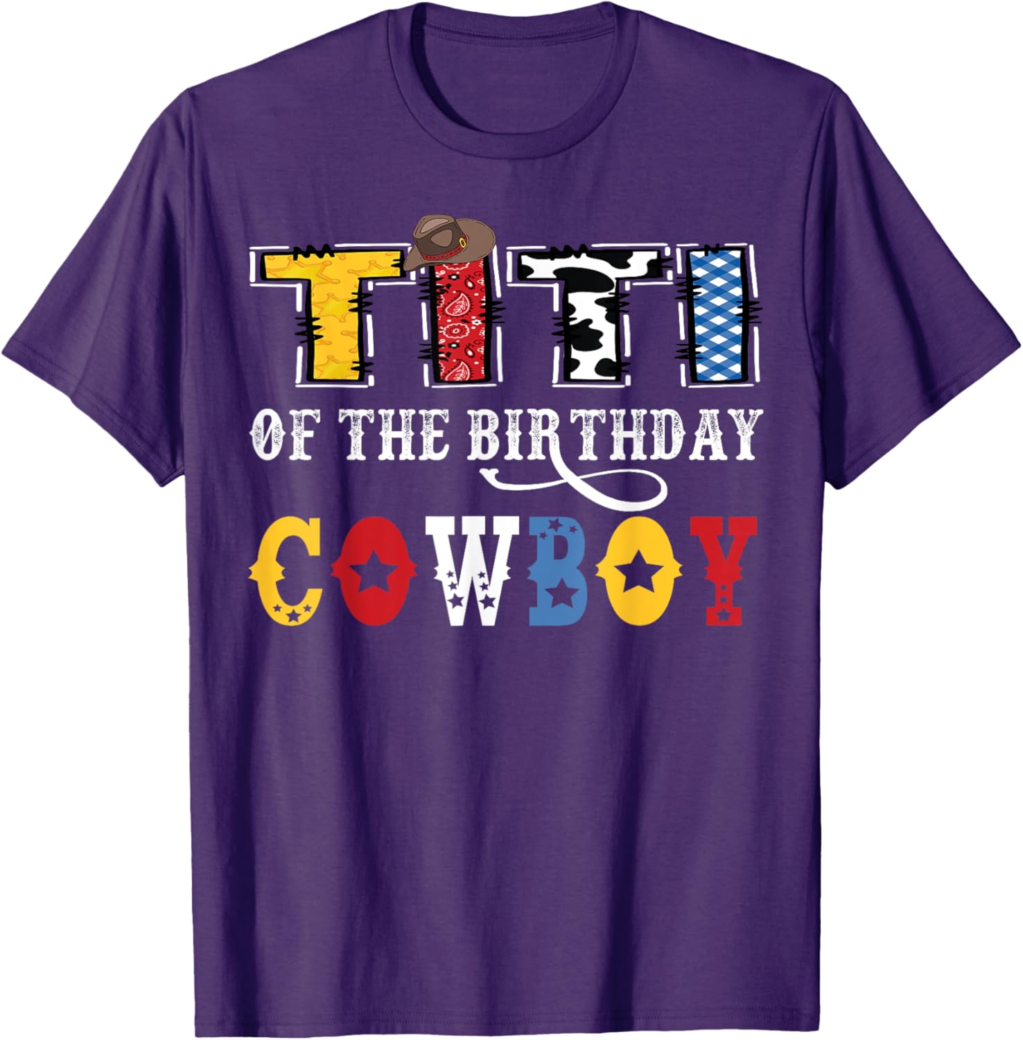Titi Of The Birthday Cowboy Western Rodeo T-Shirt for Fun Celebrations - 3