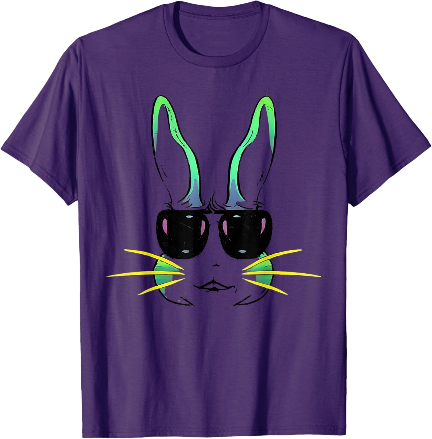 Cool Bunny Face Sunglasses T-Shirt for Fun Easter Celebrations - 17