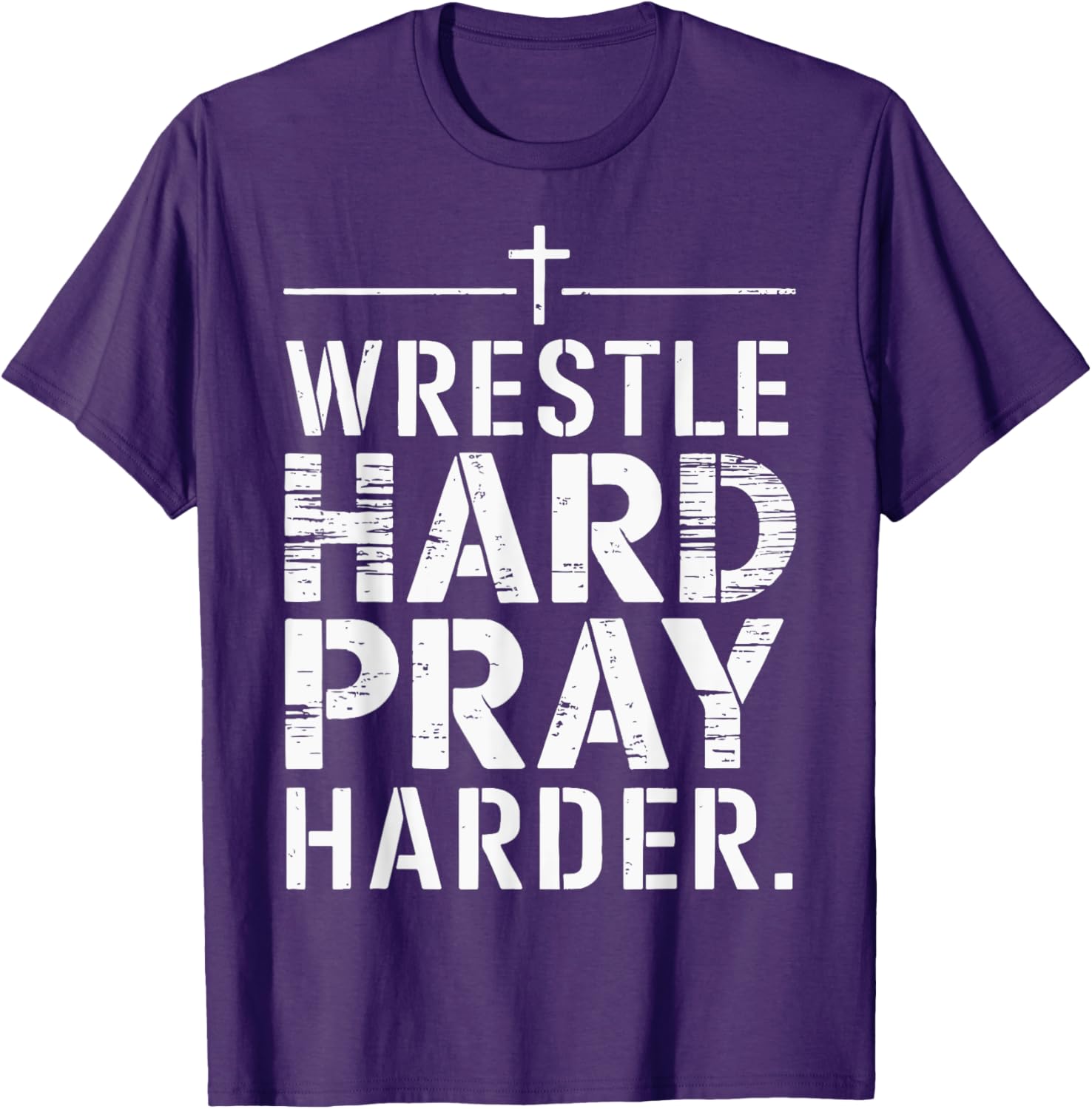 Wrestle Hard Pray Harder T-Shirt for Athletes and Faithful Fans - 4