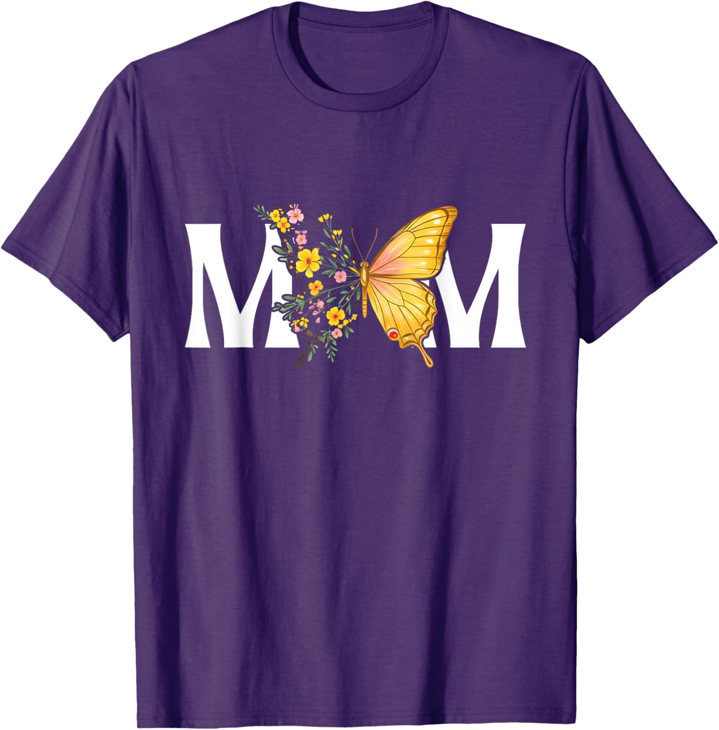 Cute Mother's Day Butterfly MOM Flower T-Shirt for Moms and Gifts - 10