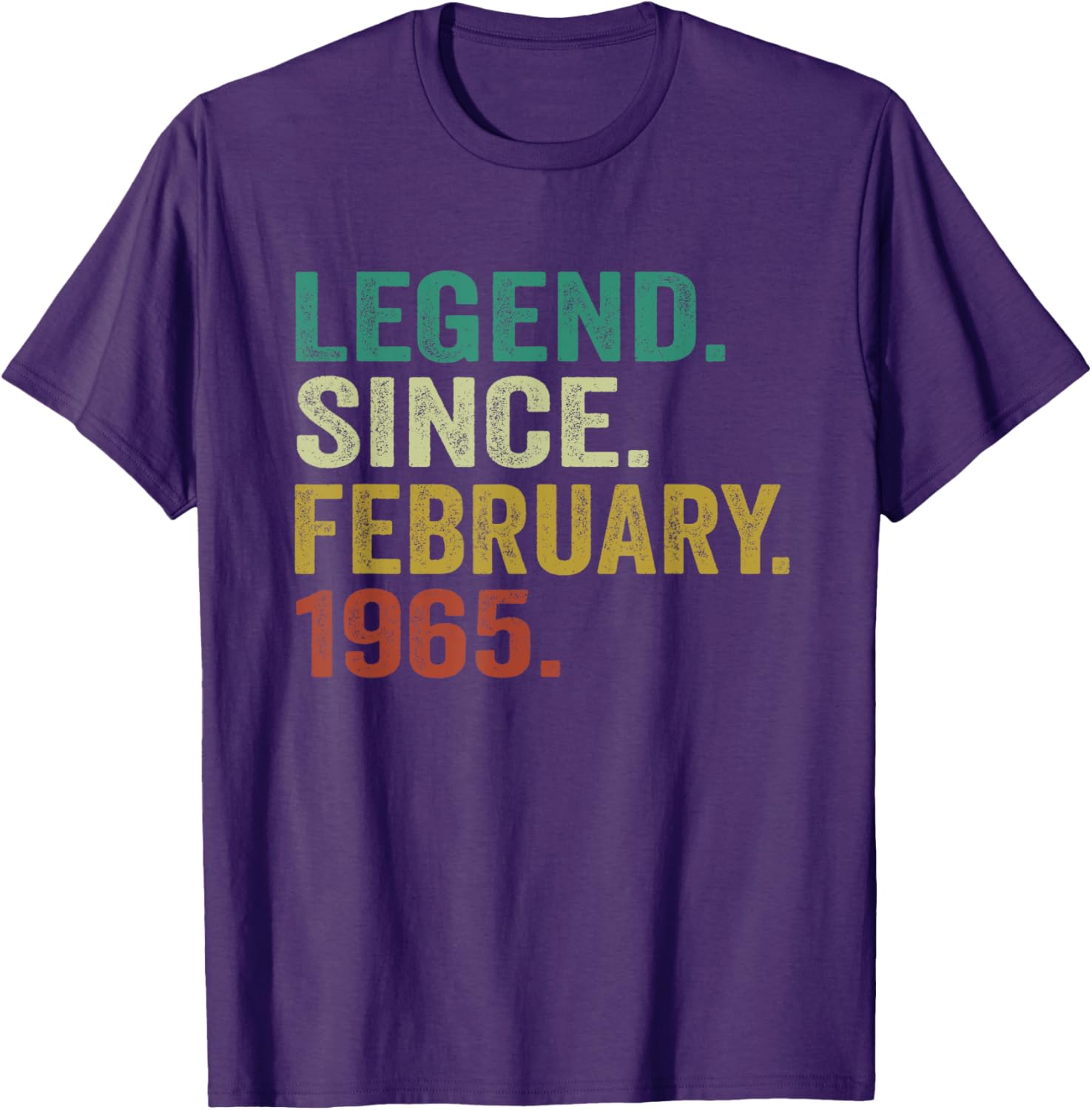 60th Birthday T-Shirt for Men and Women - Legend Since February 1965 - 10