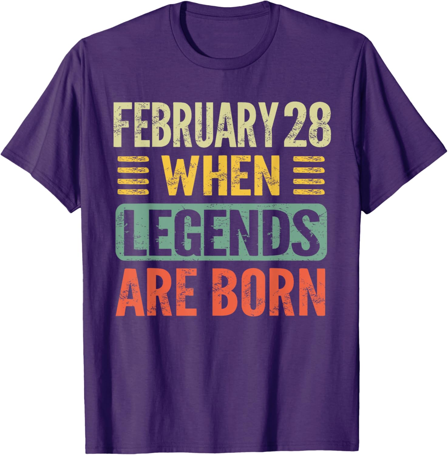 February 28 Legends Born Vintage T-Shirt for Birthday Celebration - 9