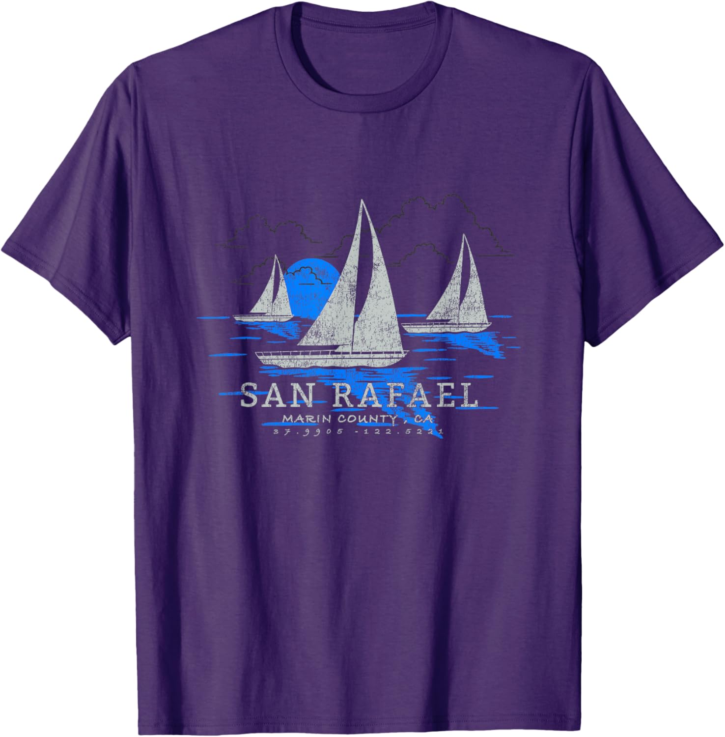 San Rafael California Yachting Souvenir T-Shirt for Nautical Lovers - 14