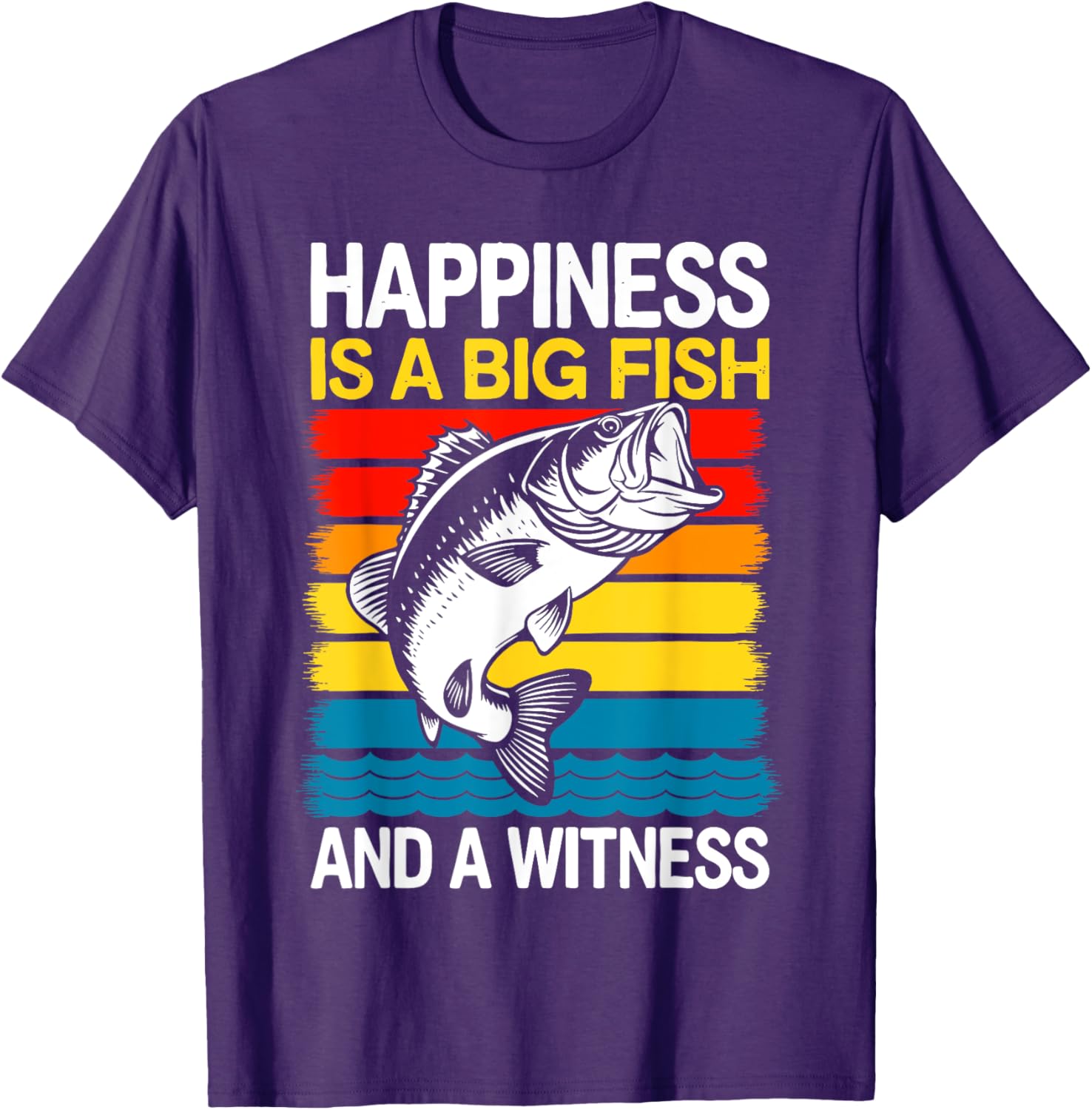 Catch the Joy: Big Fish and Witness Bass Fishing T-Shirt for Anglers - 10