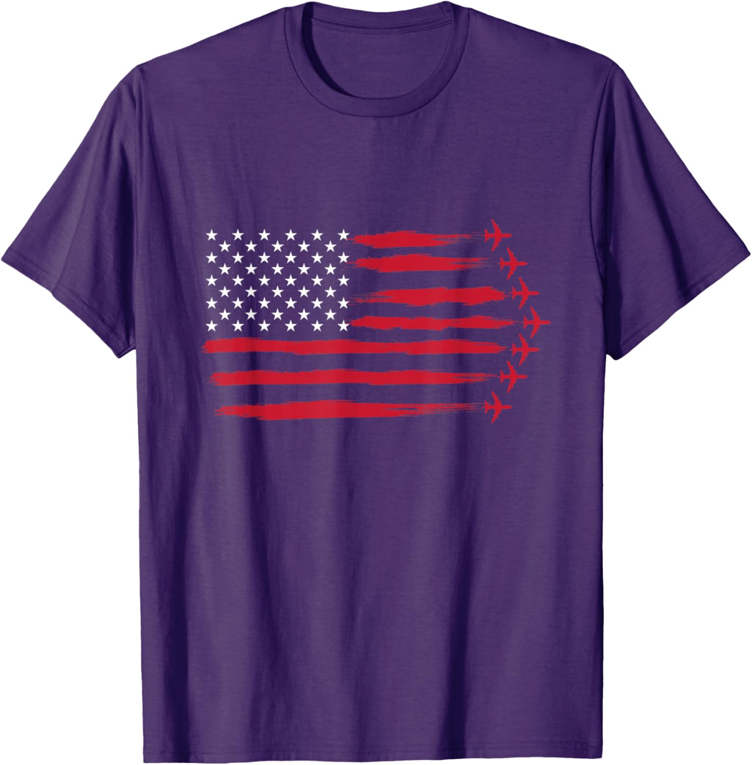 US Flag Airplanes T-Shirt for Airline Pilots and Aviation Lovers - 8