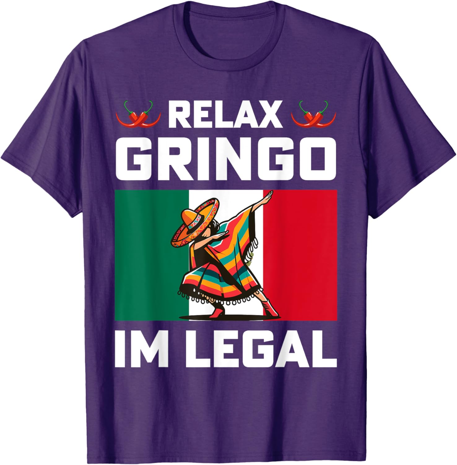 Cinco de Mayo Relax Gringo I'm Legal Dabbing Boy T-Shirt for Fun Celebrations - 6