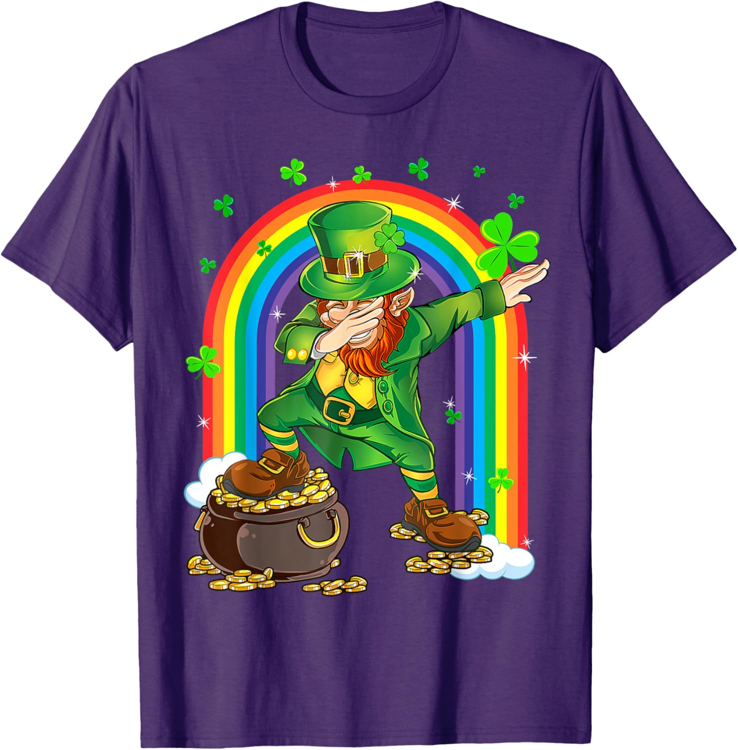 Cool 2025 St Patrick's Day Dabbing Leprechaun T-Shirt for Kids and Adults - 14