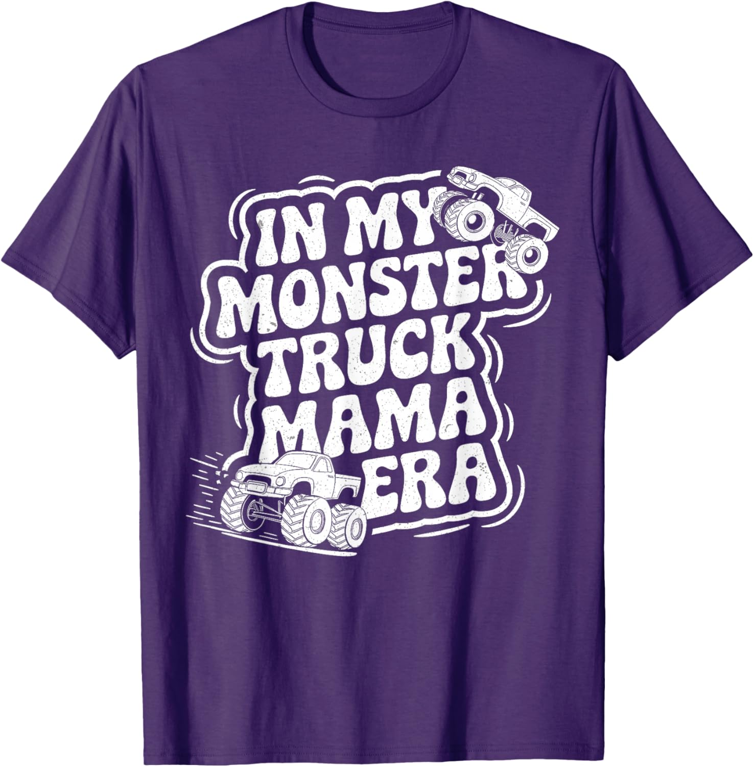 Groovy Monster Truck Mama Era T-Shirt for Fun Loving Moms on Mother's Day - 18
