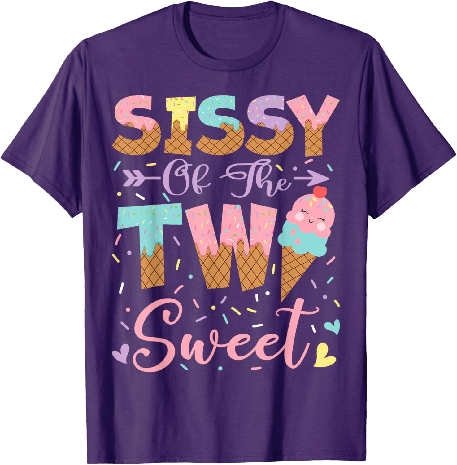 Sweet 2nd Birthday Summer Ice Cream T-Shirt for Girls – Fun & Cute Design - 2