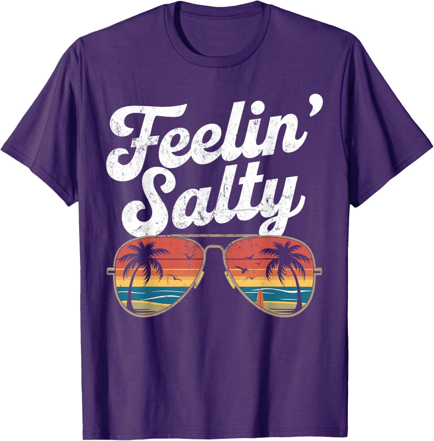 Funny Feelin Salty Vintage 70's Retro Beach Summer Vacation T-Shirt - 6