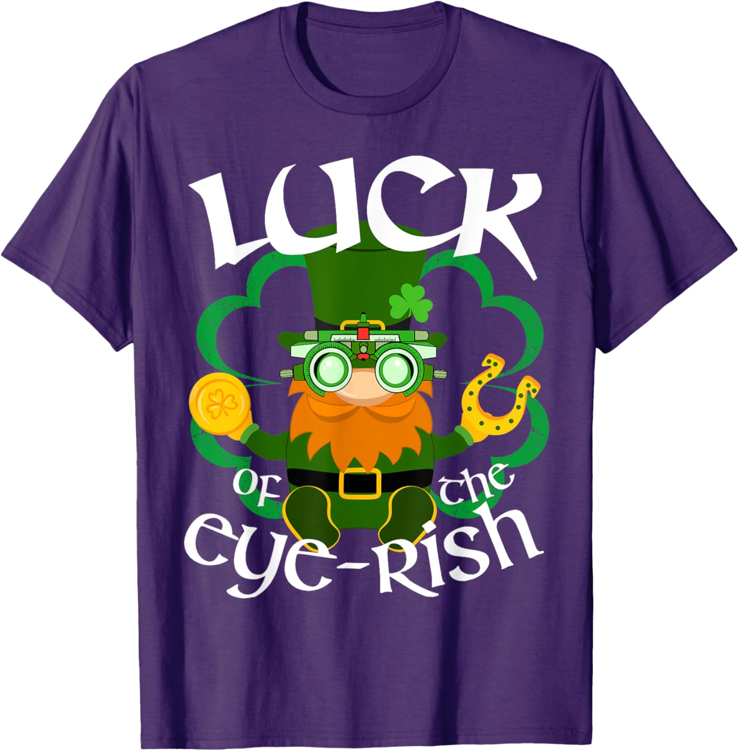 St Patrick's Day Irish Gnome Eye Doctor T-Shirt for Optometrists - 8
