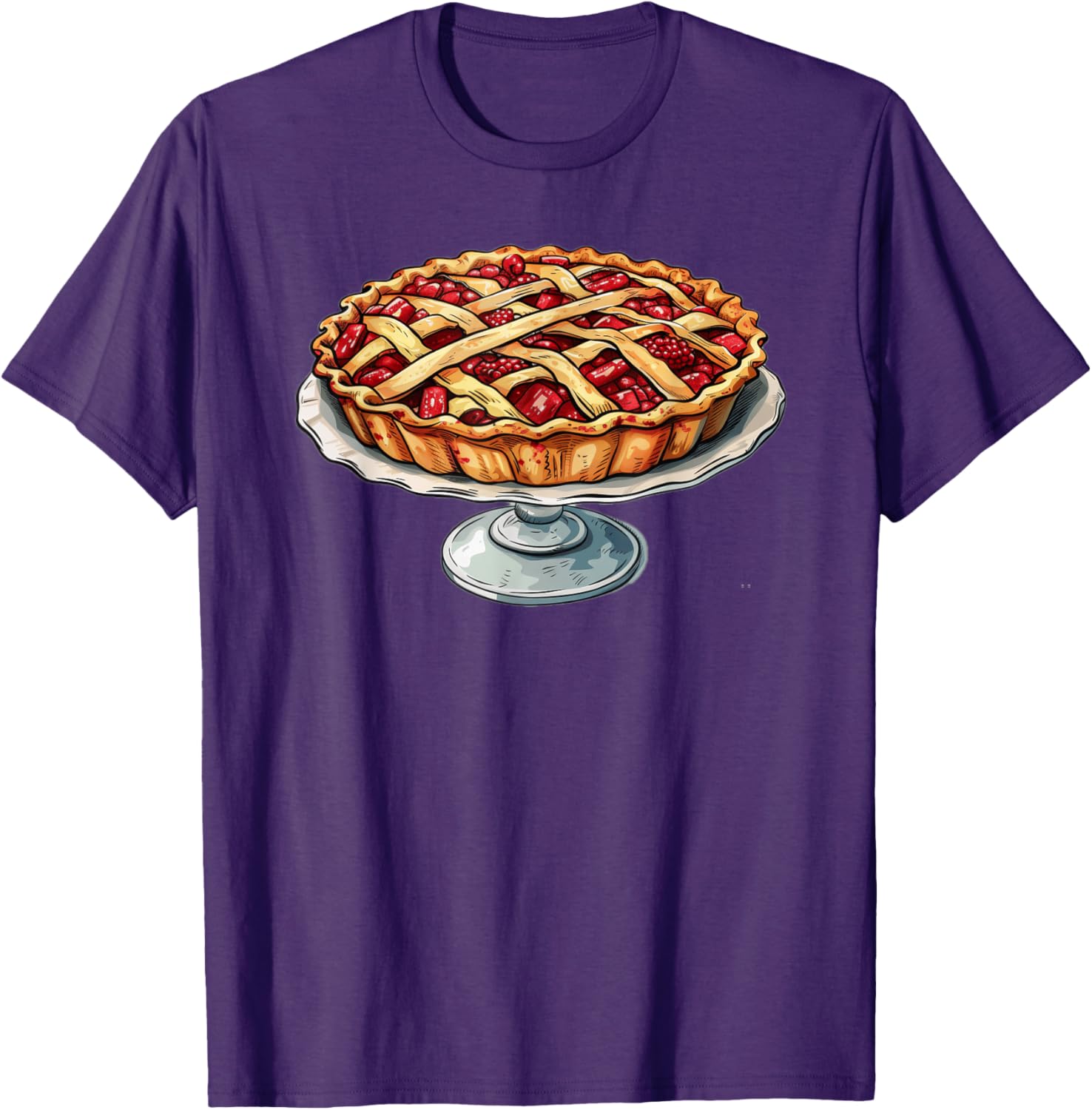 Rhubarb Pie Table T-Shirt Perfect for Food Lovers and Baking Enthusiasts - 1
