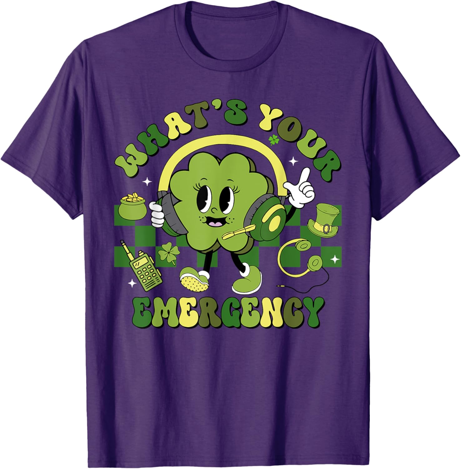 Shamrock Emergency Dispatcher St Patrick's Day T-Shirt for Fun Celebrations - 10
