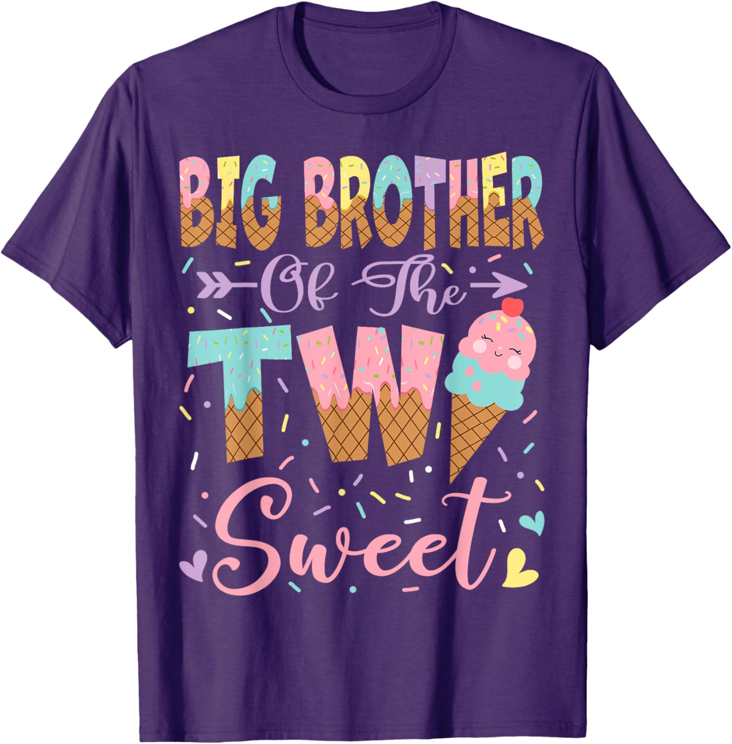 Big Brother Ice Cream T-Shirt for 2nd Birthday Summer Fun - 4