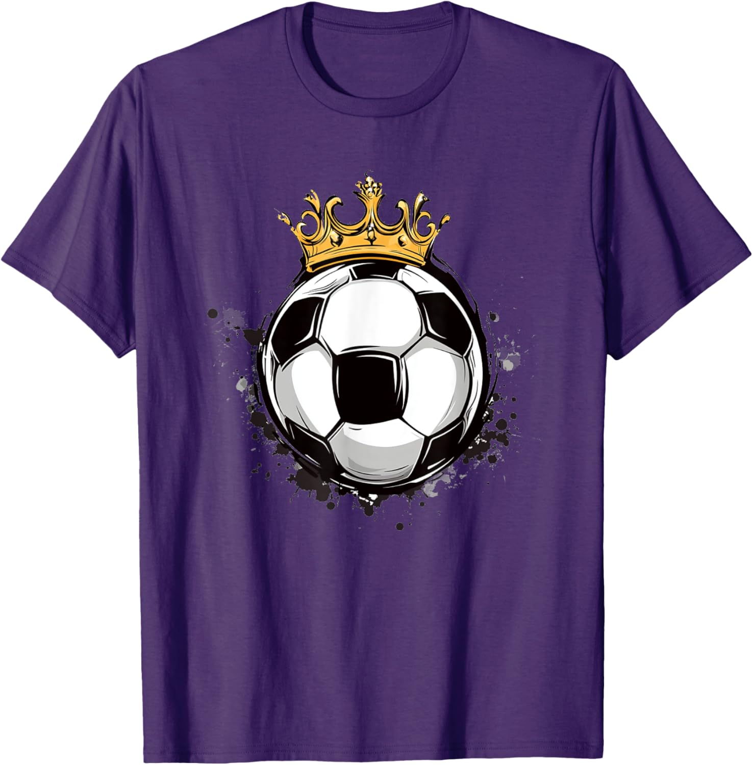 Soccer Royalty T-Shirt with Crowned Ball for Kids - Stylish Sports Wear - 25
