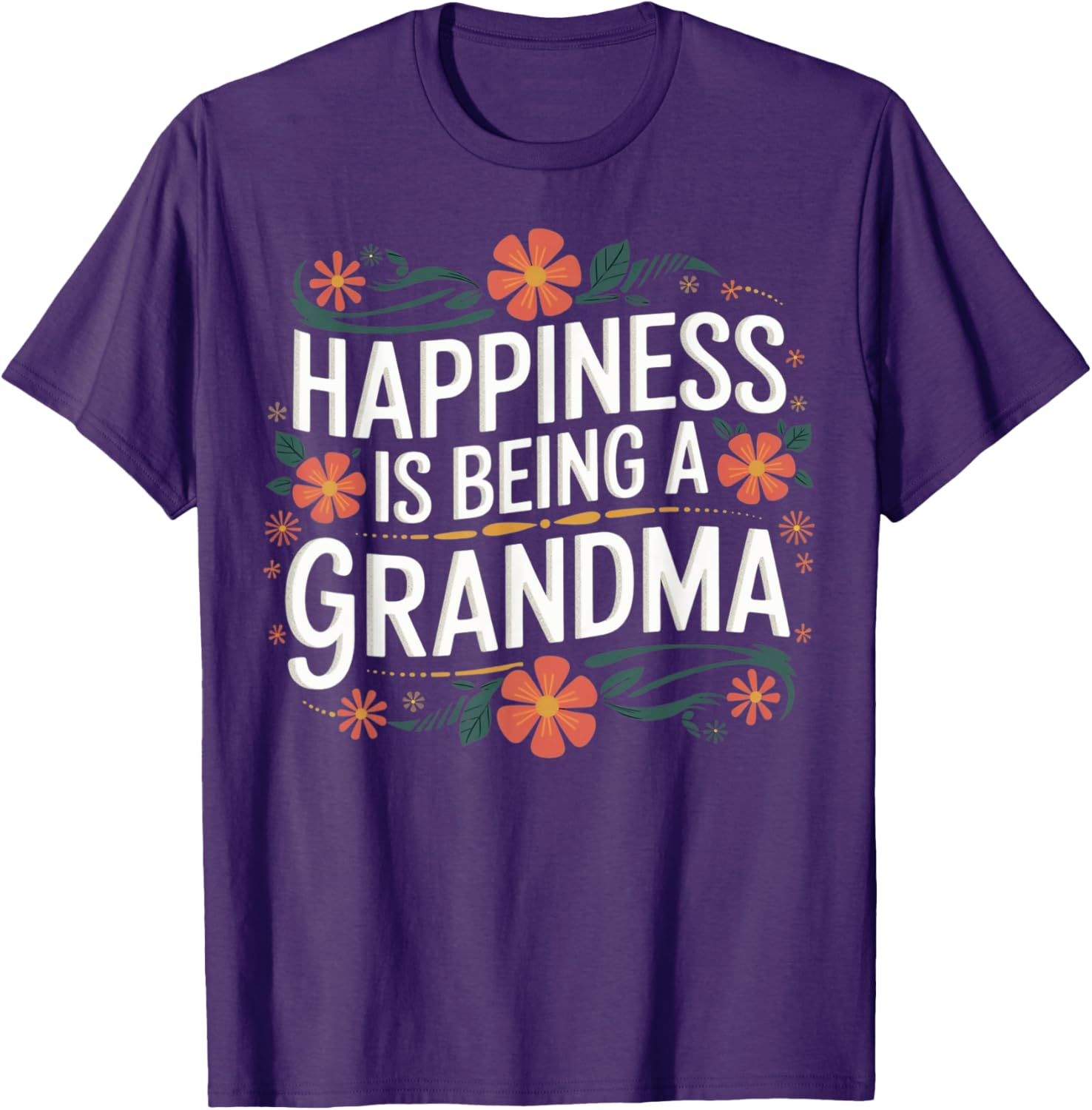 Women's Floral Grandma T-Shirt: Celebrate Your Happiness as a New Grandmother - 11