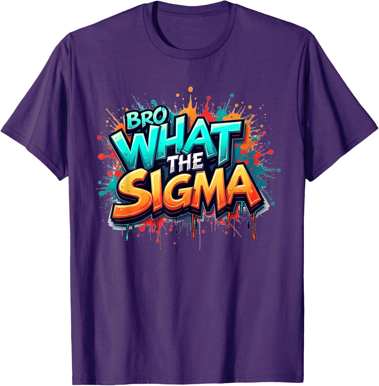 Bro What The Sigma Funny T-Shirt for Kids and Teens - Meme Quote Apparel - 9
