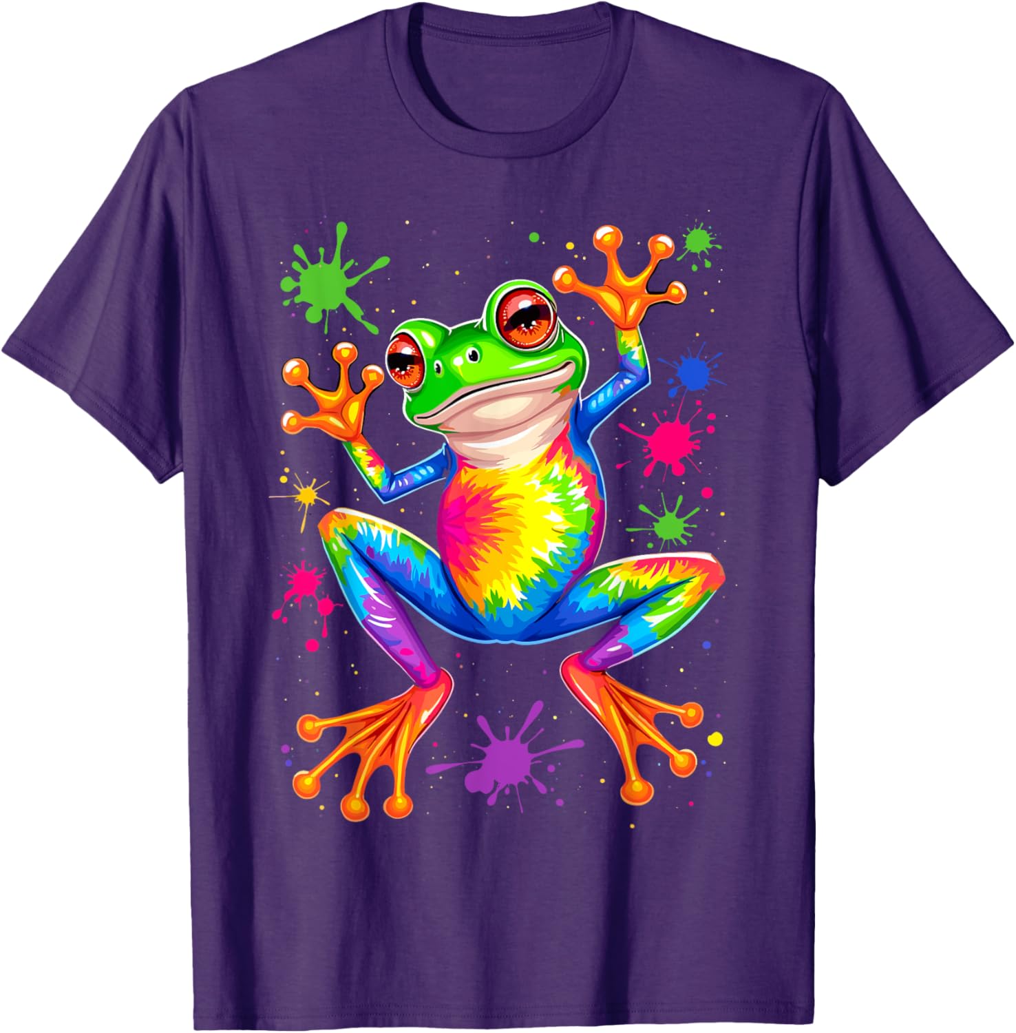 Cool Frog Tie Dye T-Shirt for Unique Style and Comfort - Fun Apparel - 4