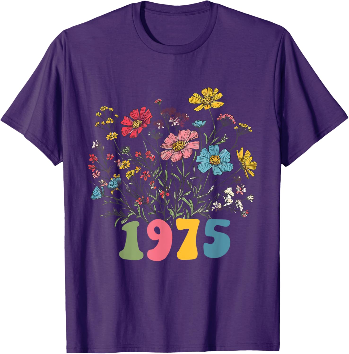 Wildflower 1975 50th Birthday T-Shirt for Women – Celebrate with Style! - 5