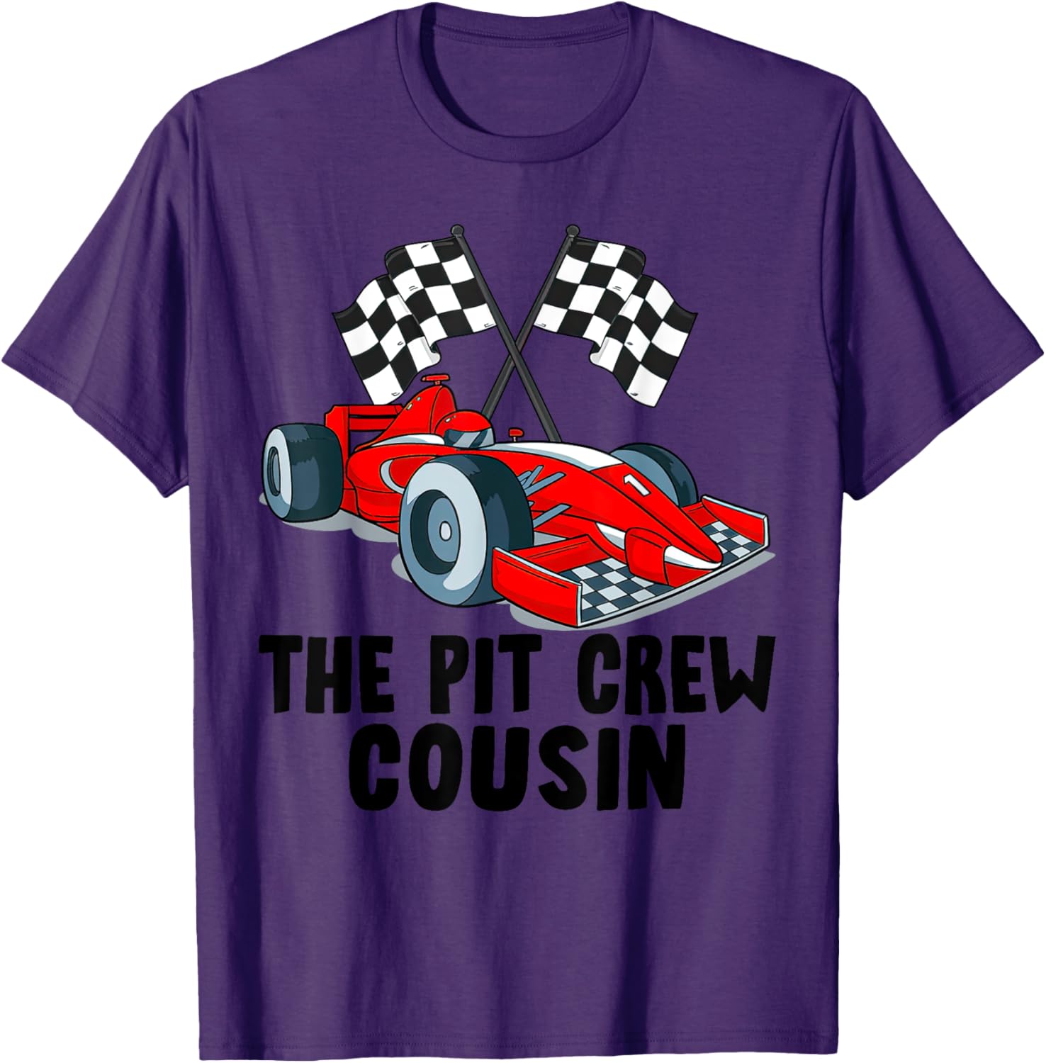 Cousin Pit Crew Racing Family T-Shirt for Car Birthday Party Fun - 14
