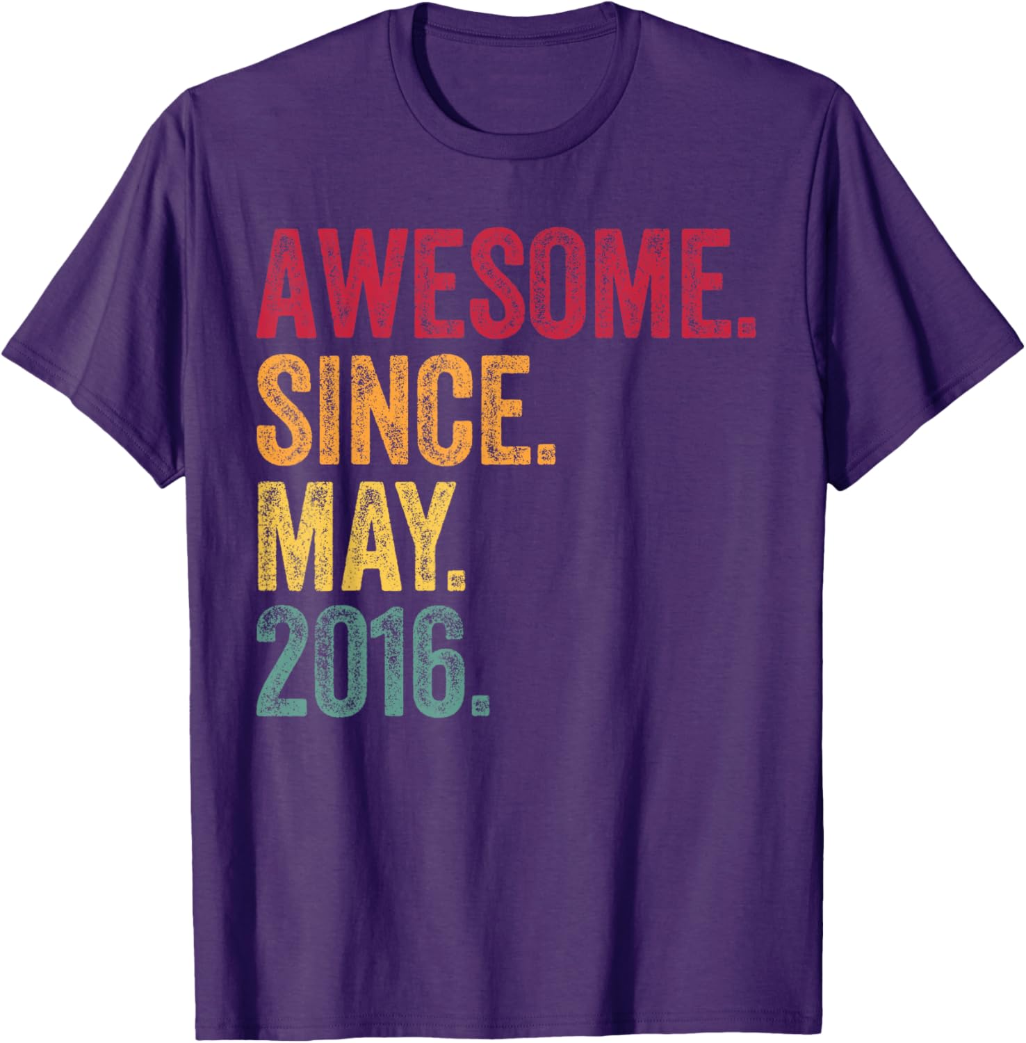 Awesome Since May 2016 Vintage T-Shirt for 9th Birthday Celebration - 27