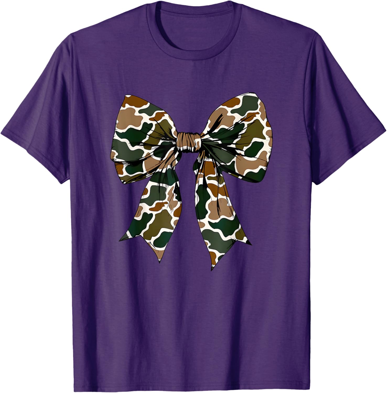Camo Bow Coquette Duck Hunting T-Shirt for Stylish Outdoor Enthusiasts - 11