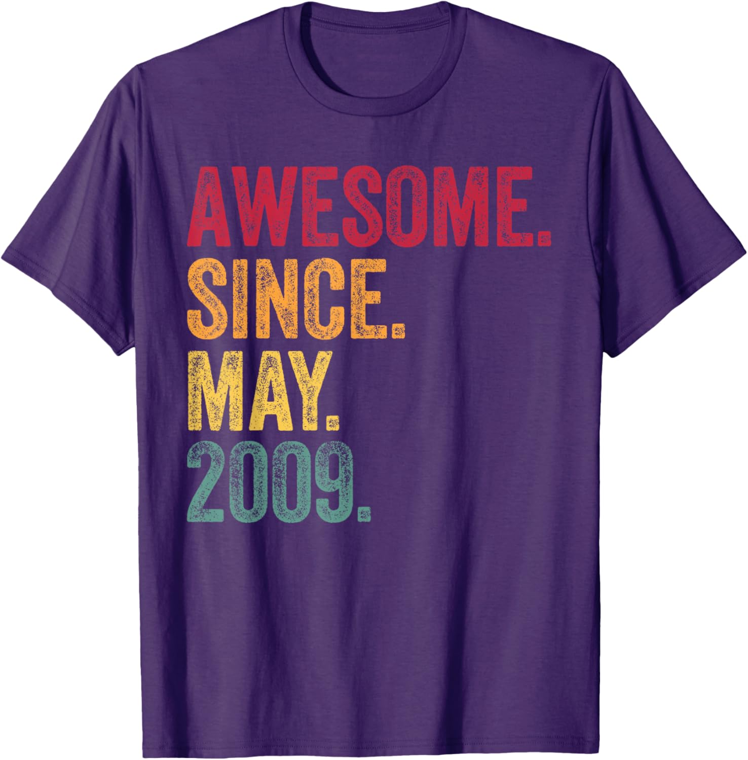 Vintage 16th Birthday T-Shirt Awesome Since May 2009 Gift Idea - 20