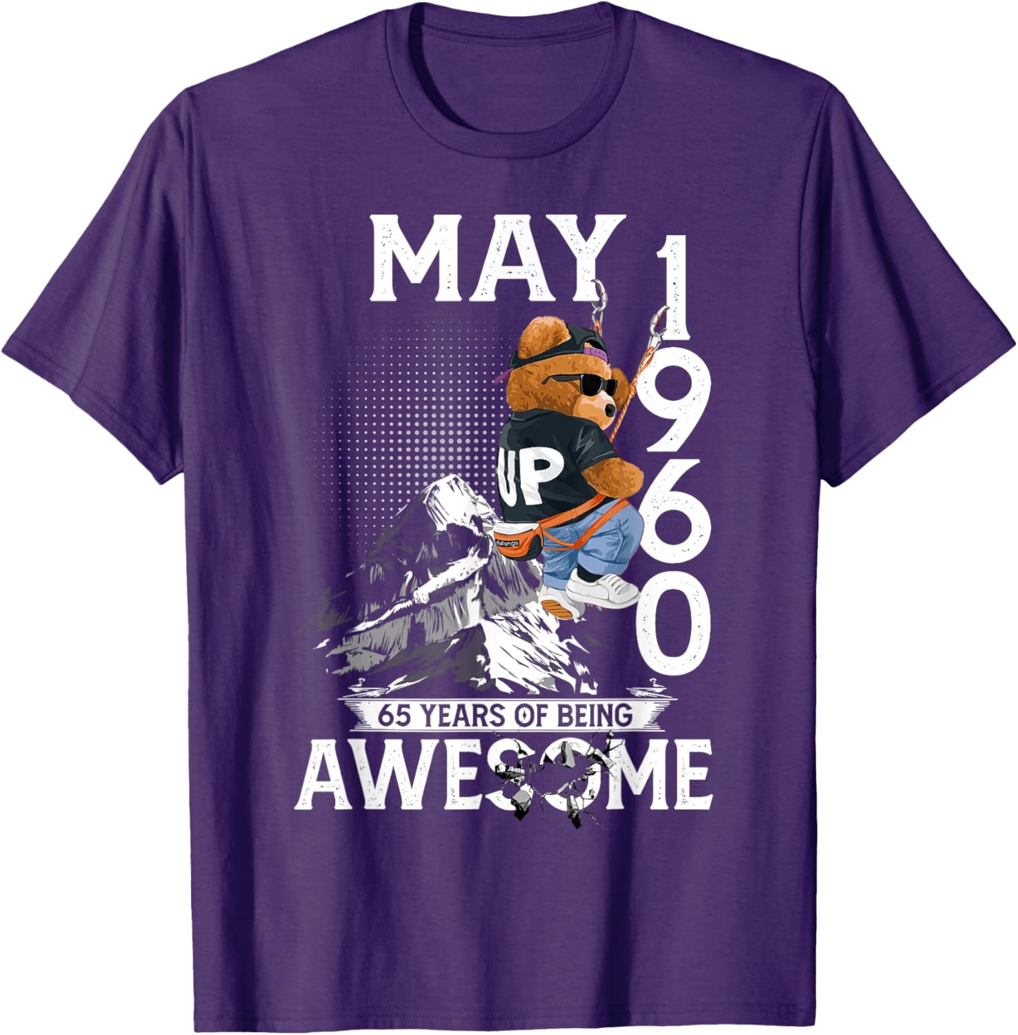 65th Birthday Bear Legends T-Shirt for Men May 1960 Vintage Style - 14