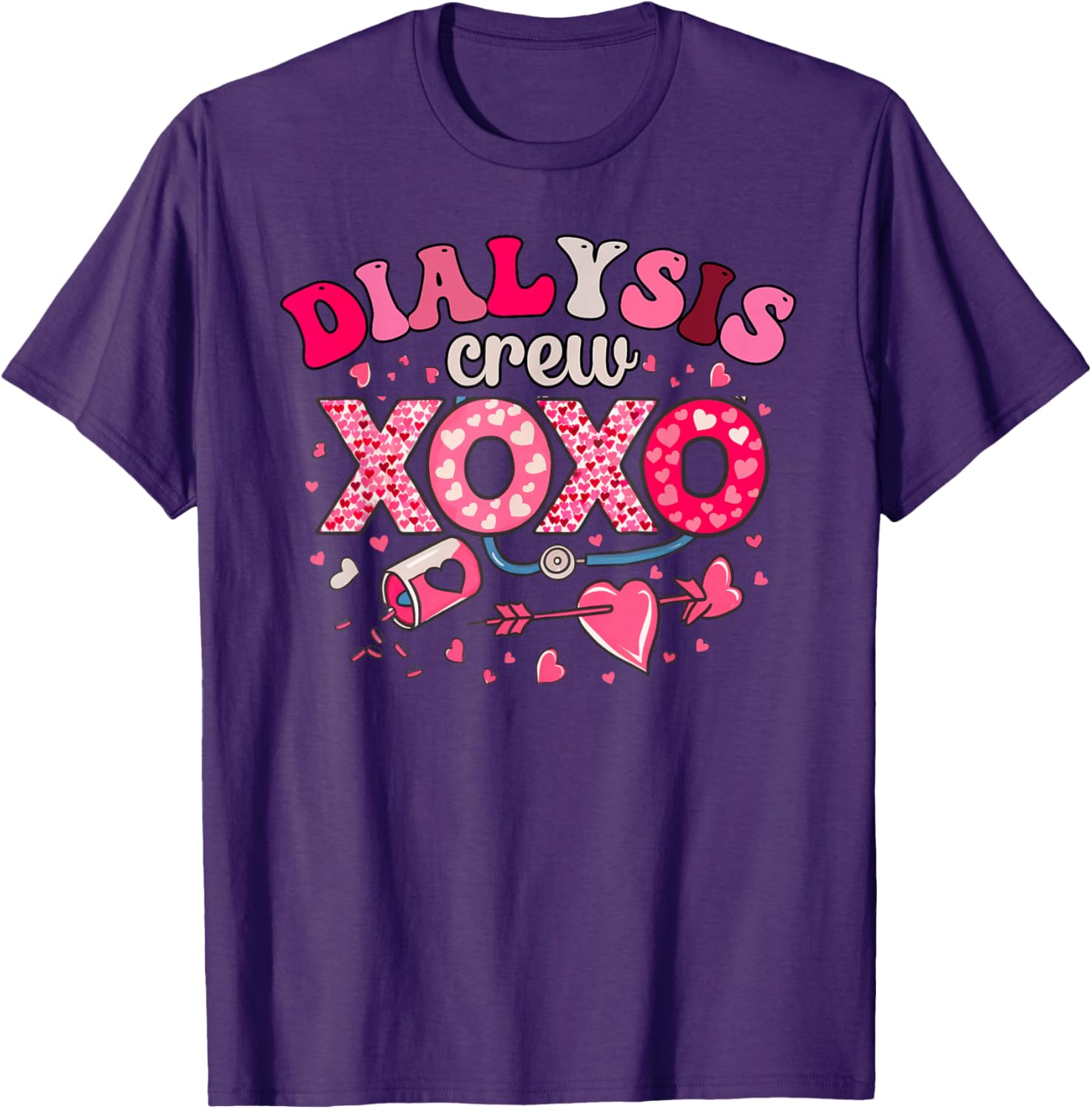 XOXO Dialysis Nurse Valentine's Day T-Shirt for Caregivers 2025 - 2
