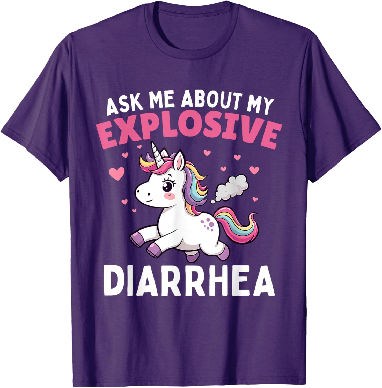 Funny Unicorn T-Shirt Ask Me About My Explosive Diarrhea Meme - 20