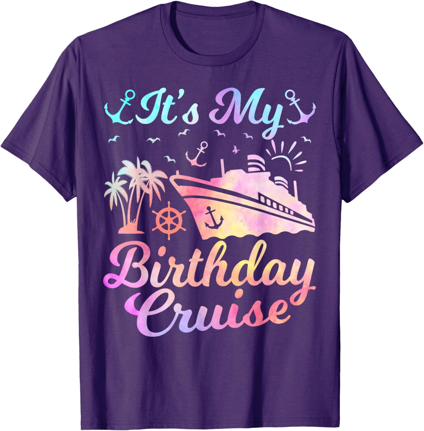 Fun Birthday Cruise Vacation T-Shirt for Men and Women - Perfect Party Apparel - 9