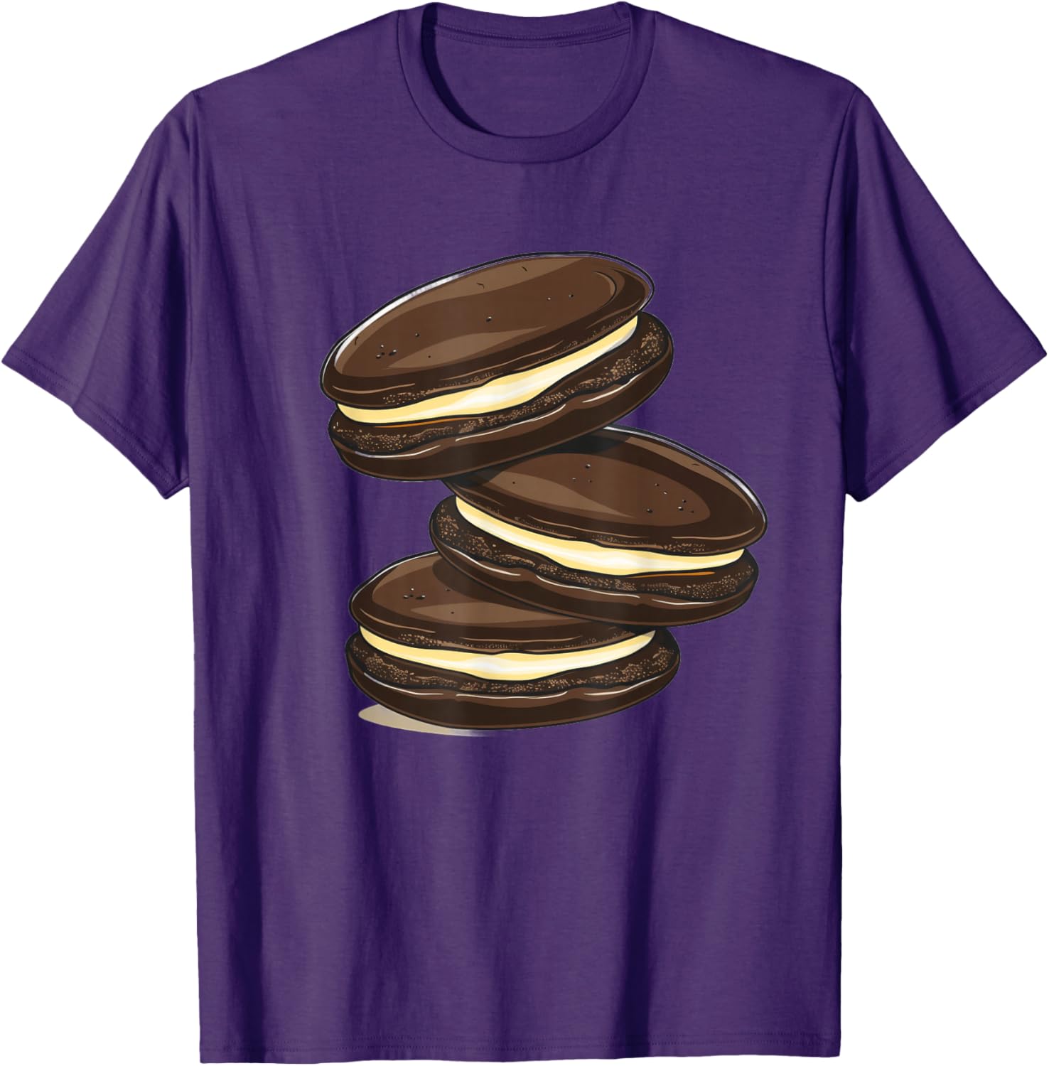 Bold Outline Whoopie Pies T-Shirt for Fun Food Lovers Clothing - 10
