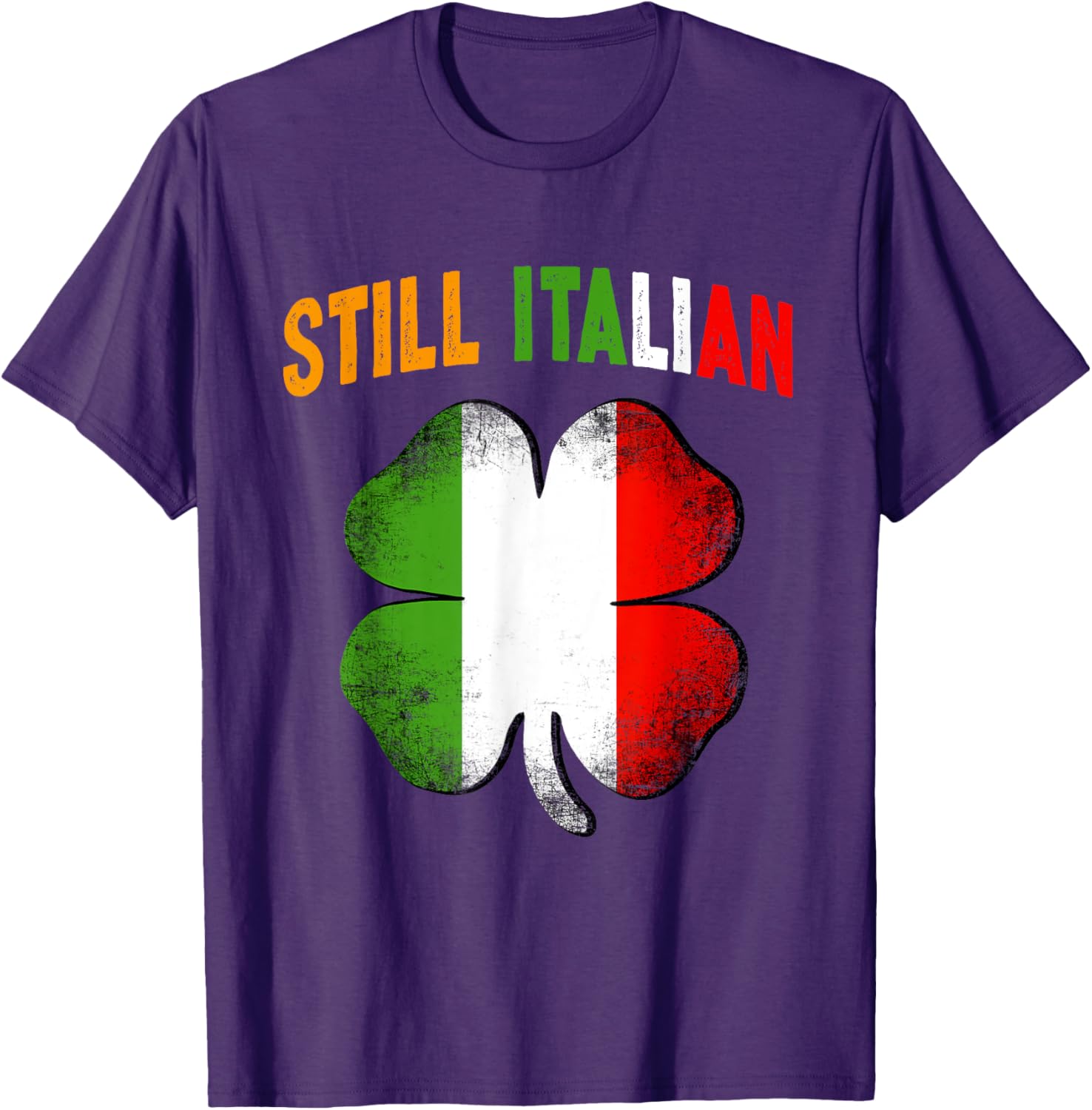 Still Italian Shamrock St Patrick's Day T-Shirt Clover Italy Flag Design - 7