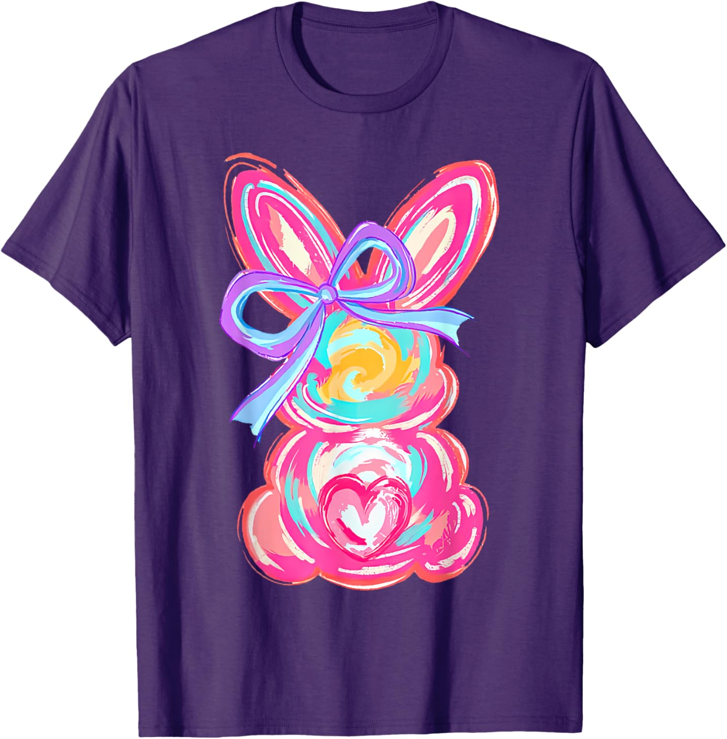 Coquette Bow Bunny Easter Shirt for Women and Girls Fun T-Shirt - 7