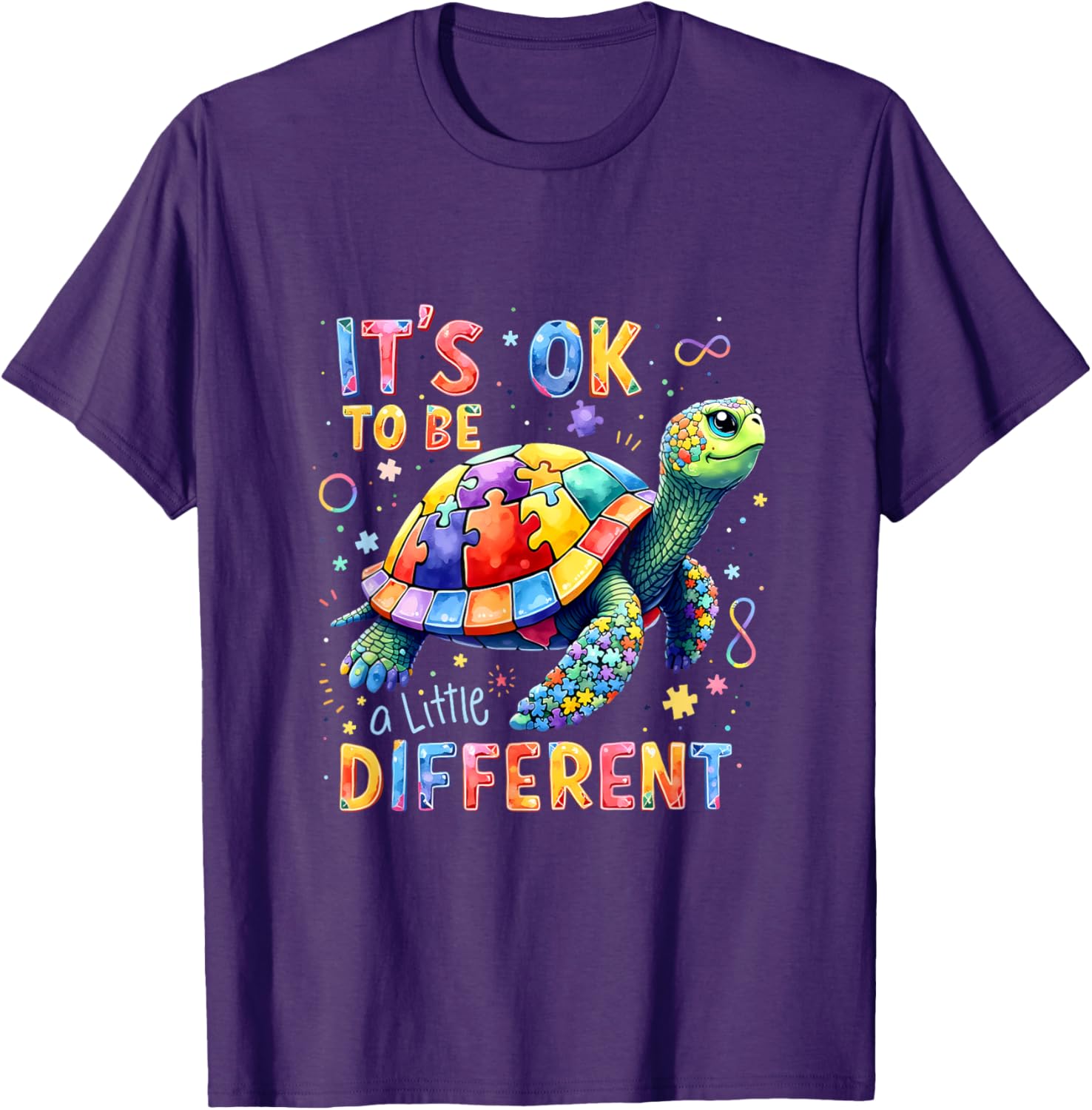 A Little Different Turtle Autism Awareness It's Ok To Be T-Shirt - 19