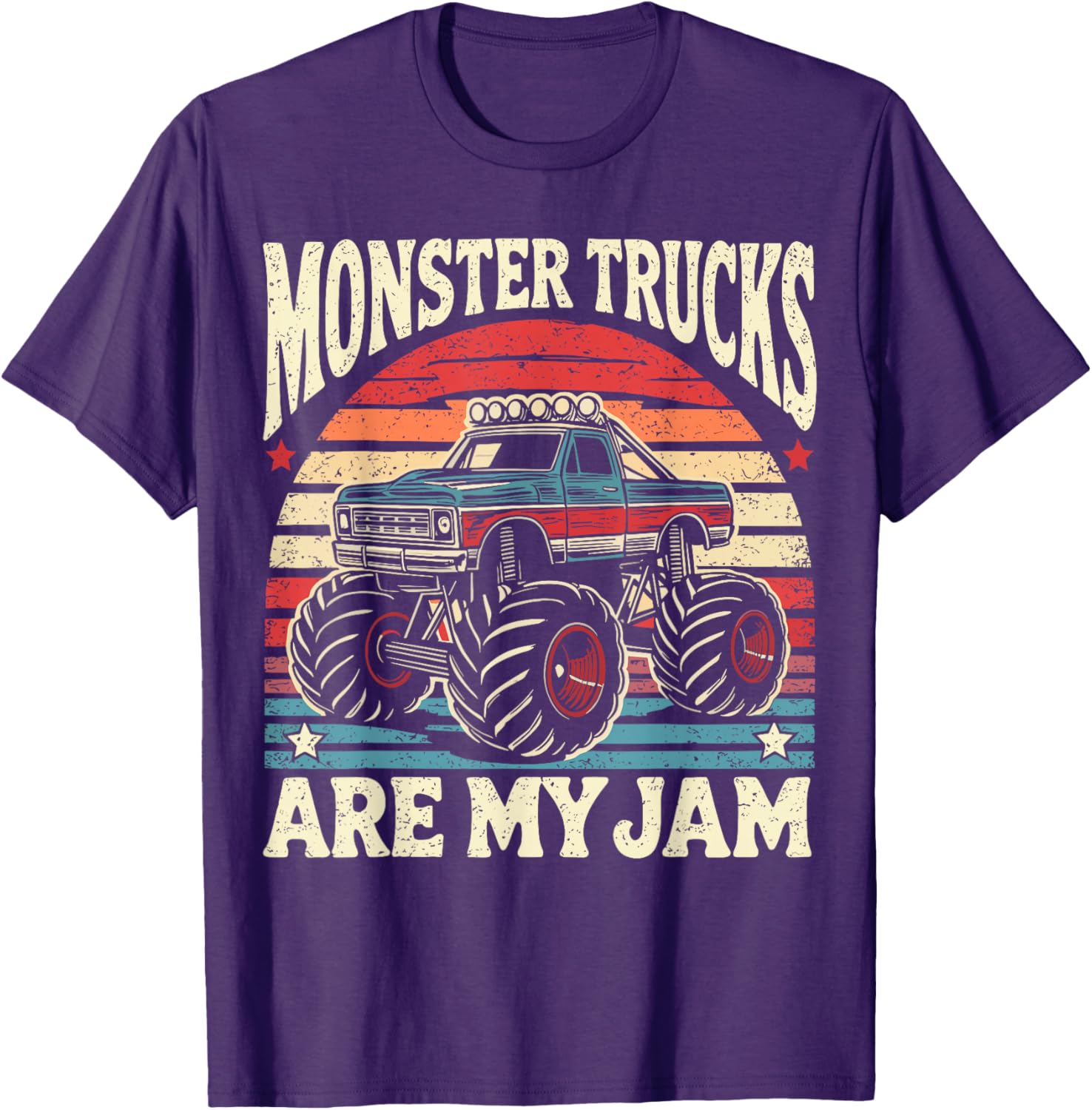 Vintage Monster Truck Enthusiast T-Shirt for Kids and Adults - 1