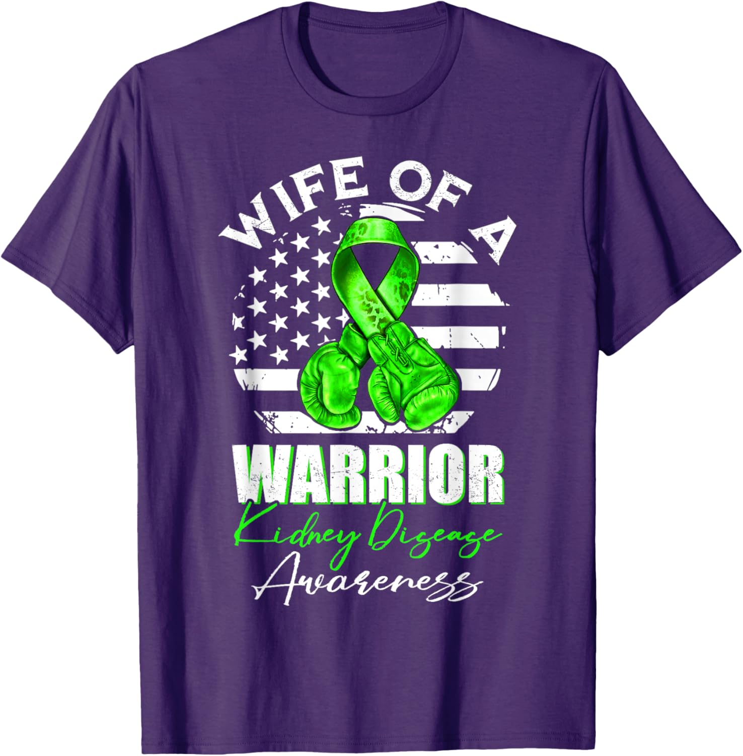 Wife of a Warrior Kidney Disease Awareness T-Shirt for Supportive Spouses - 9