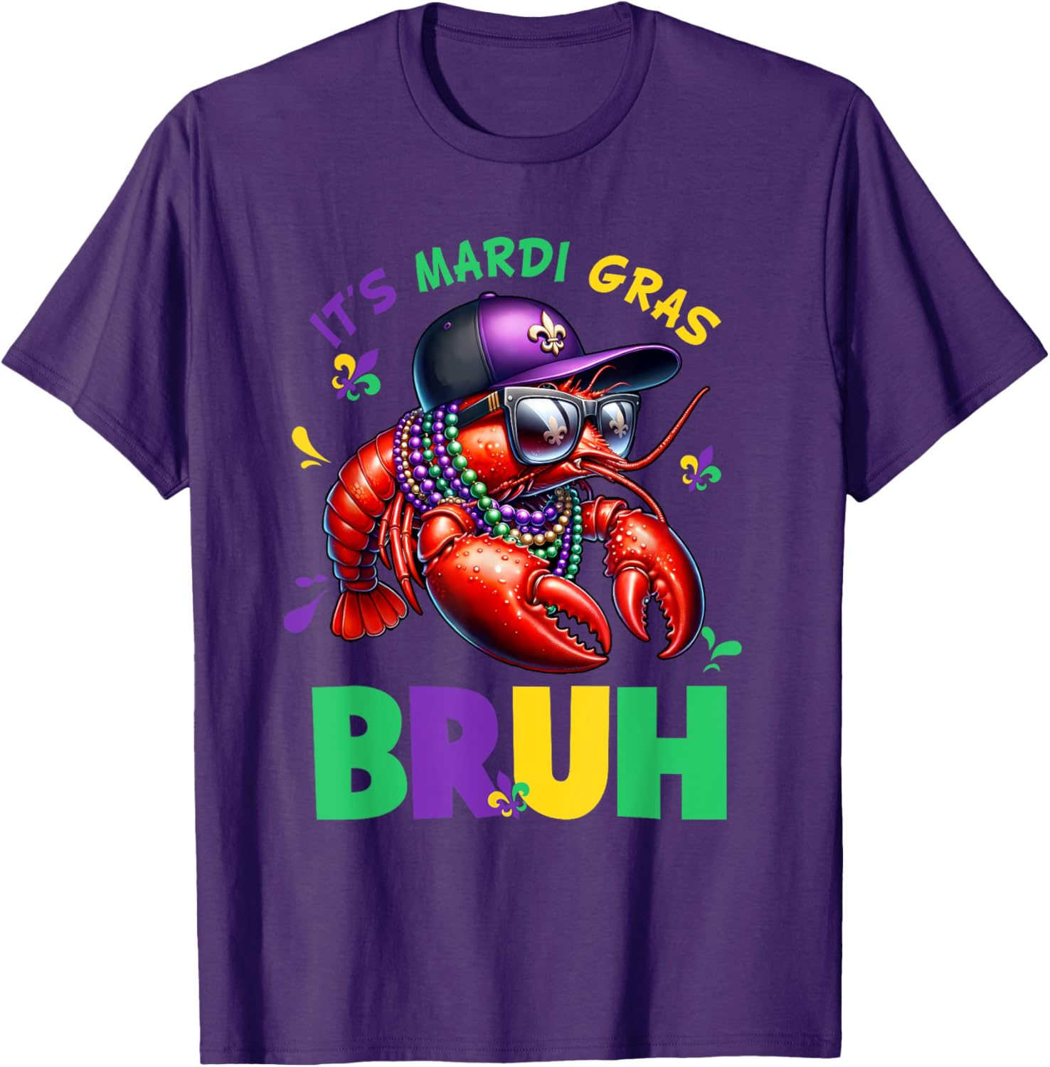 Cute Bruh Mardi Gras Crawfish T-Shirt for Kids - Fun Festival Fashion - 5
