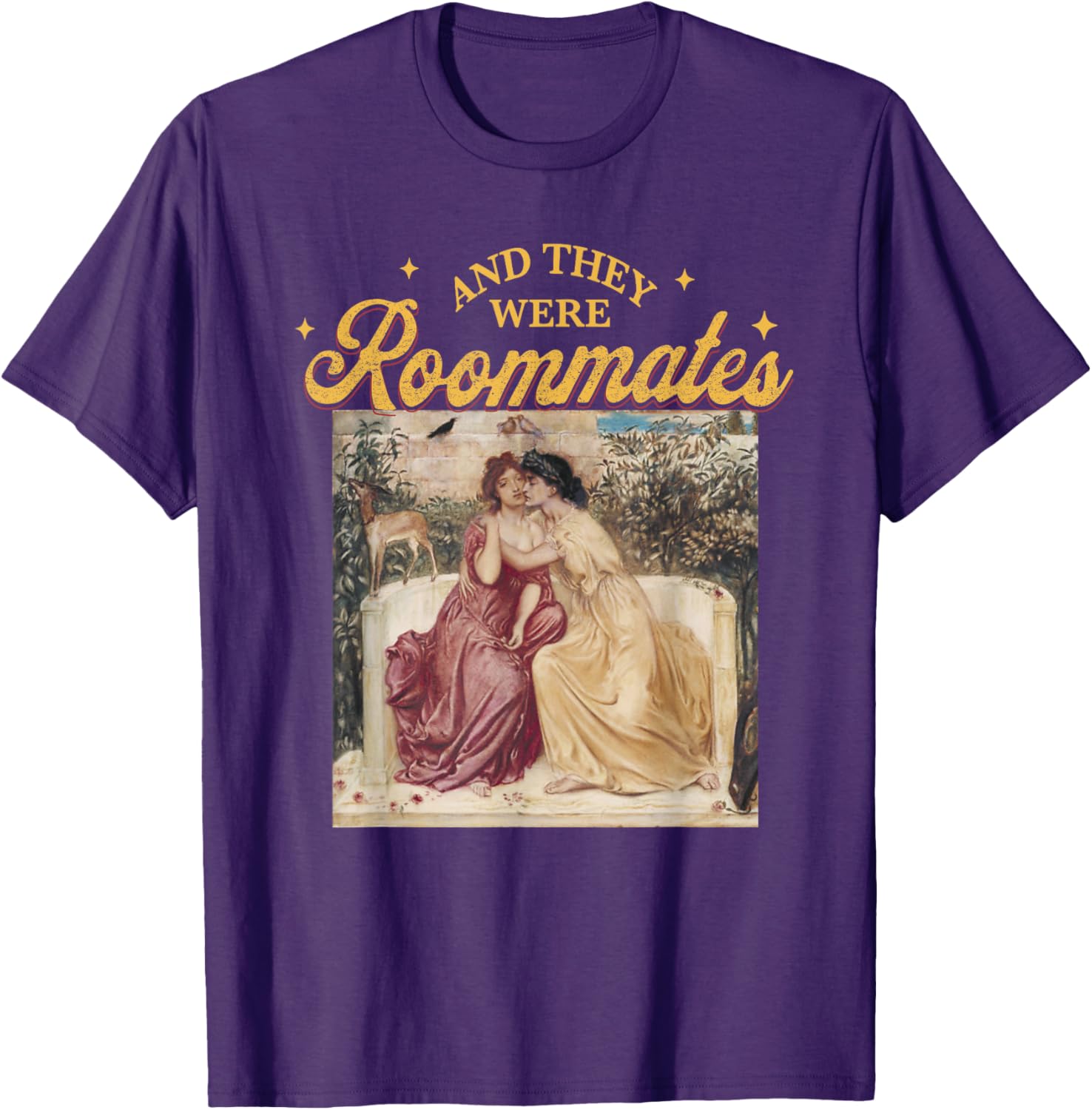 Vintage And They Were Roommates Lesbian Pride Month T-Shirt for All - 12