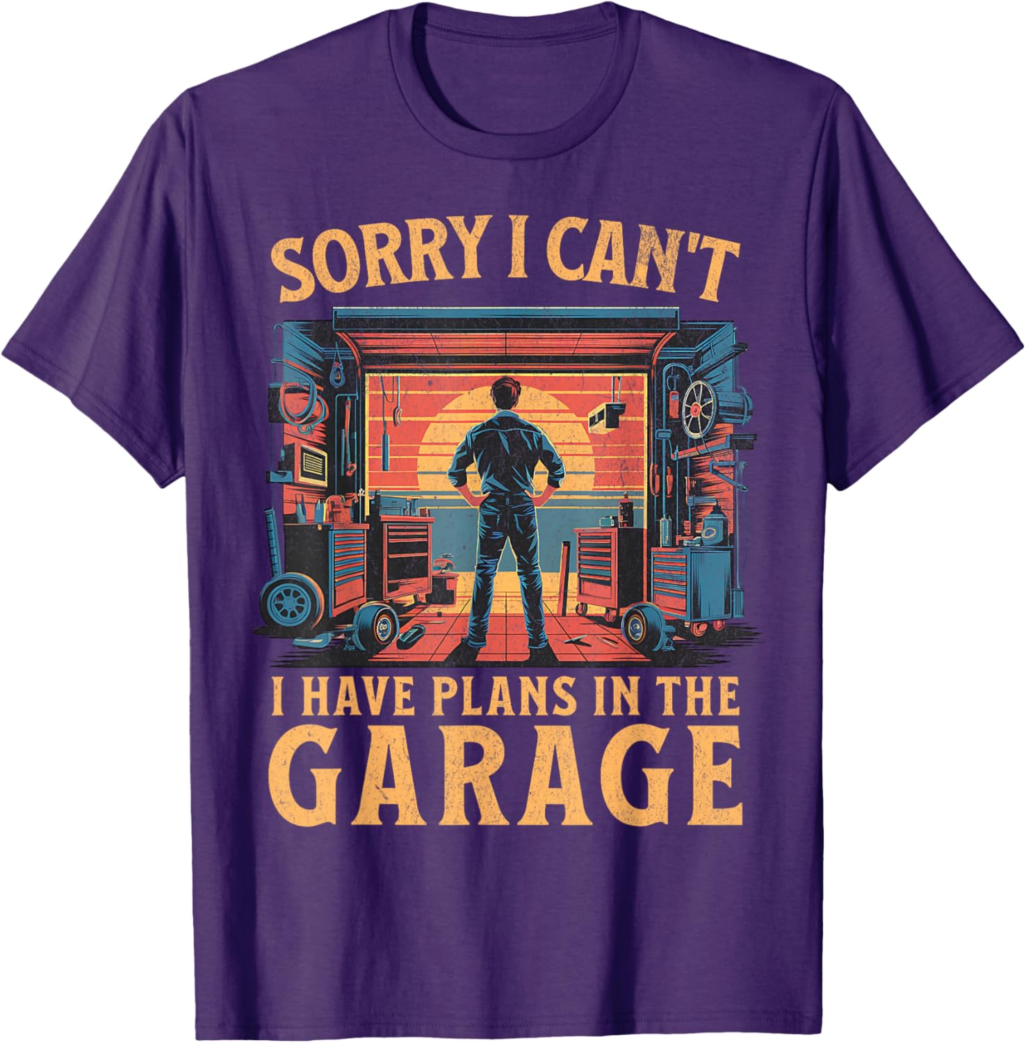 Funny Garage Plans Dad Car Mechanic T-Shirt for Father's Day Gifts - 3
