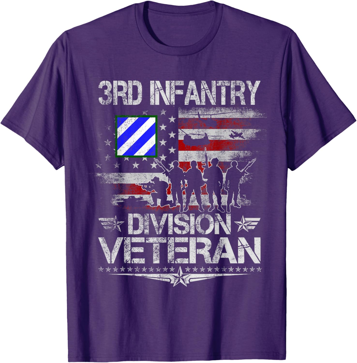 3rd Infantry Division Veteran US Flag T-Shirt for Military Pride - 7