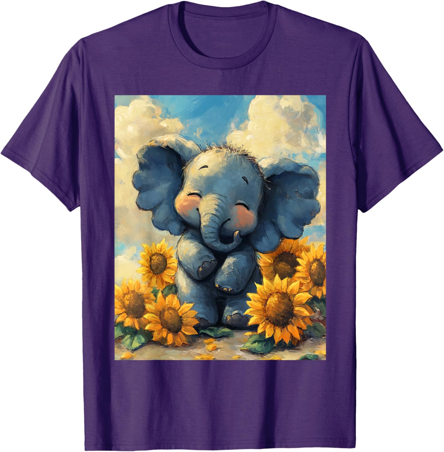 Adorable Sunflower Elephant T-Shirt for Kids - Perfect for Boys and Girls - 8