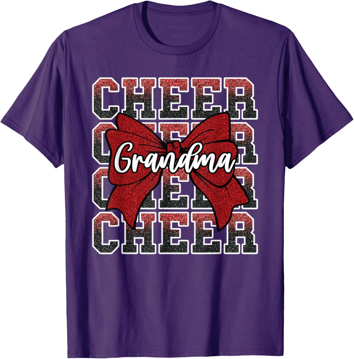 Cheer G-Ma Grandma Cheerleader Red T-Shirt for Cheer Fans and Family - 13