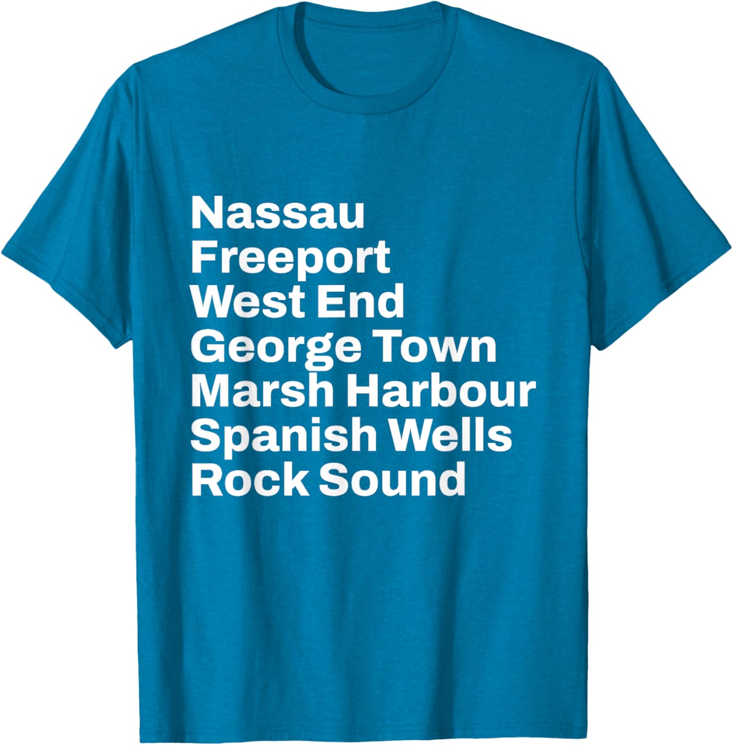 Bahamas Cities and Towns Travel T-Shirt for Beach Lovers and Adventurers - 17