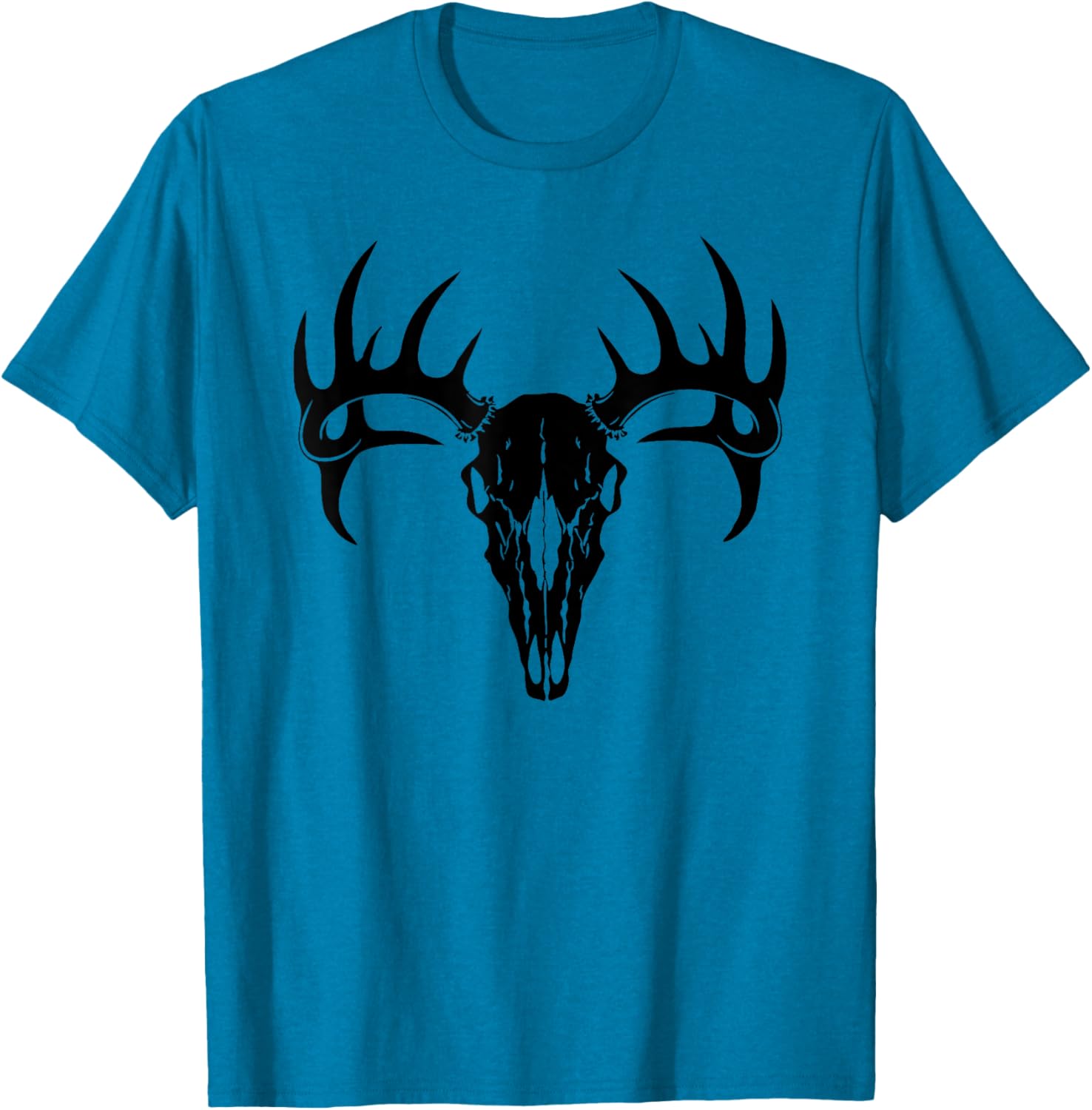 Stylish Deer Antler Deer Skull T-Shirt for Outdoor Enthusiasts - 22